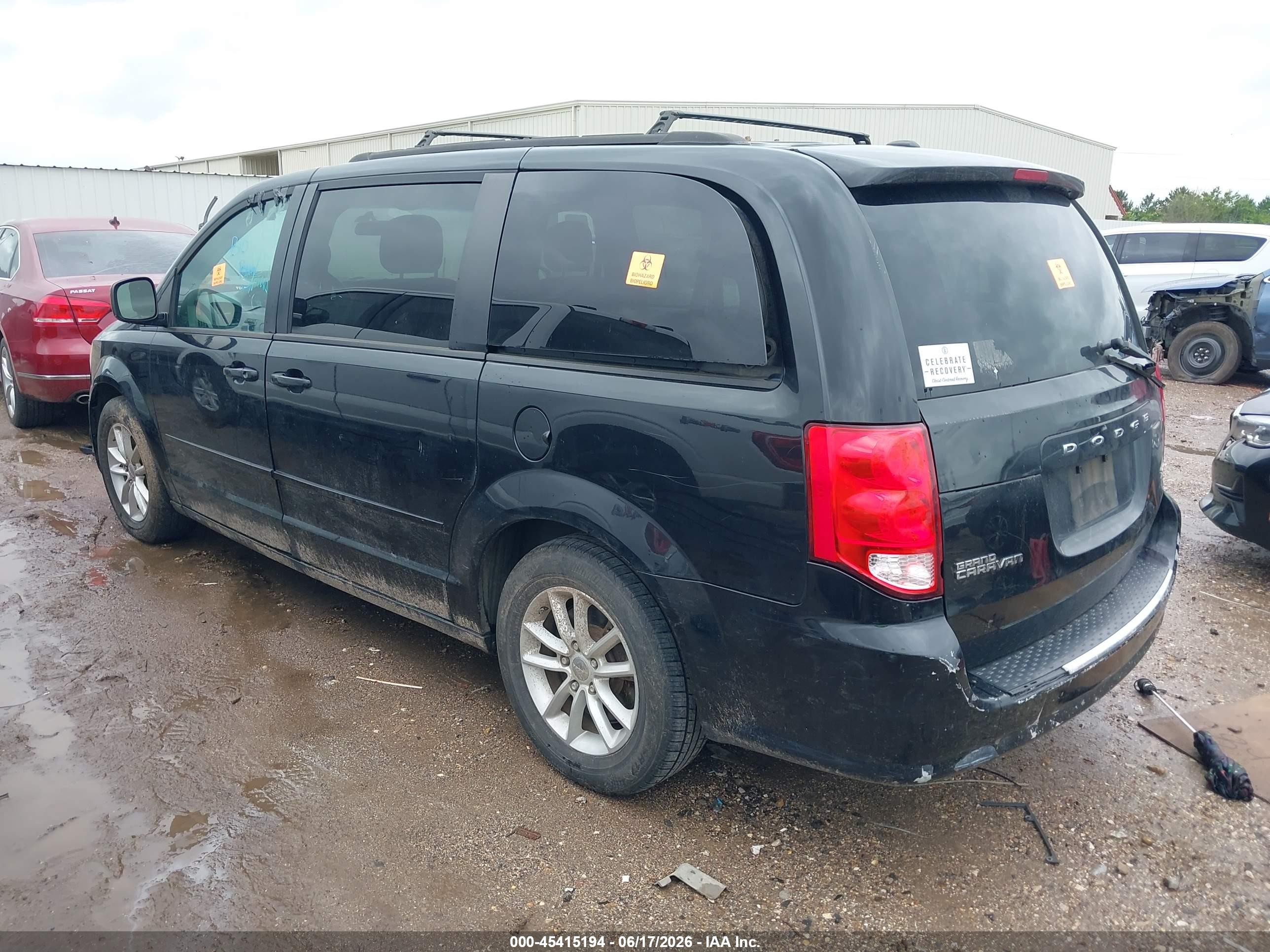2016 Dodge Grand Caravan Sxt Black vin: 2C4RDGCG9GR265903