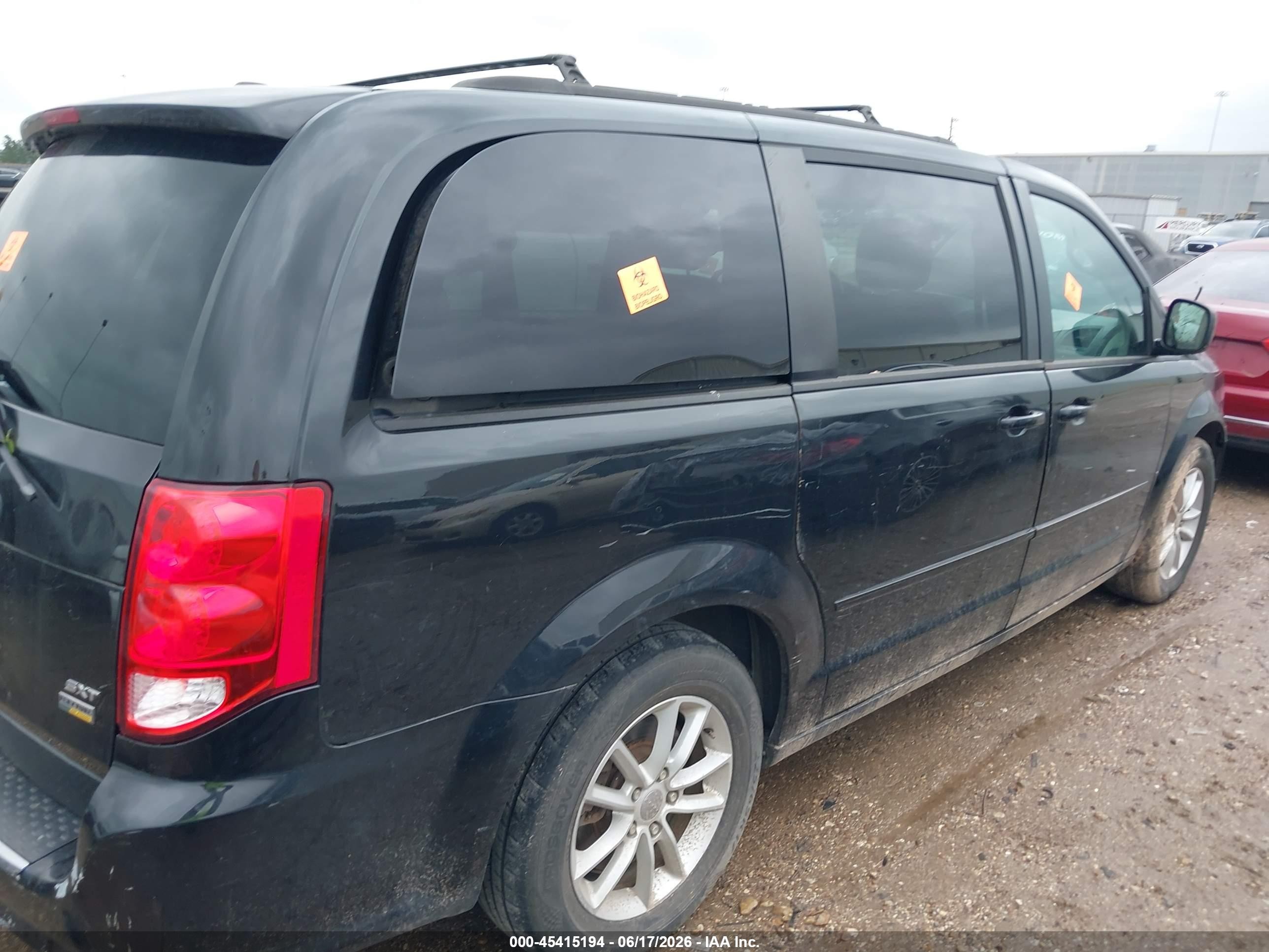 2016 Dodge Grand Caravan Sxt Black vin: 2C4RDGCG9GR265903