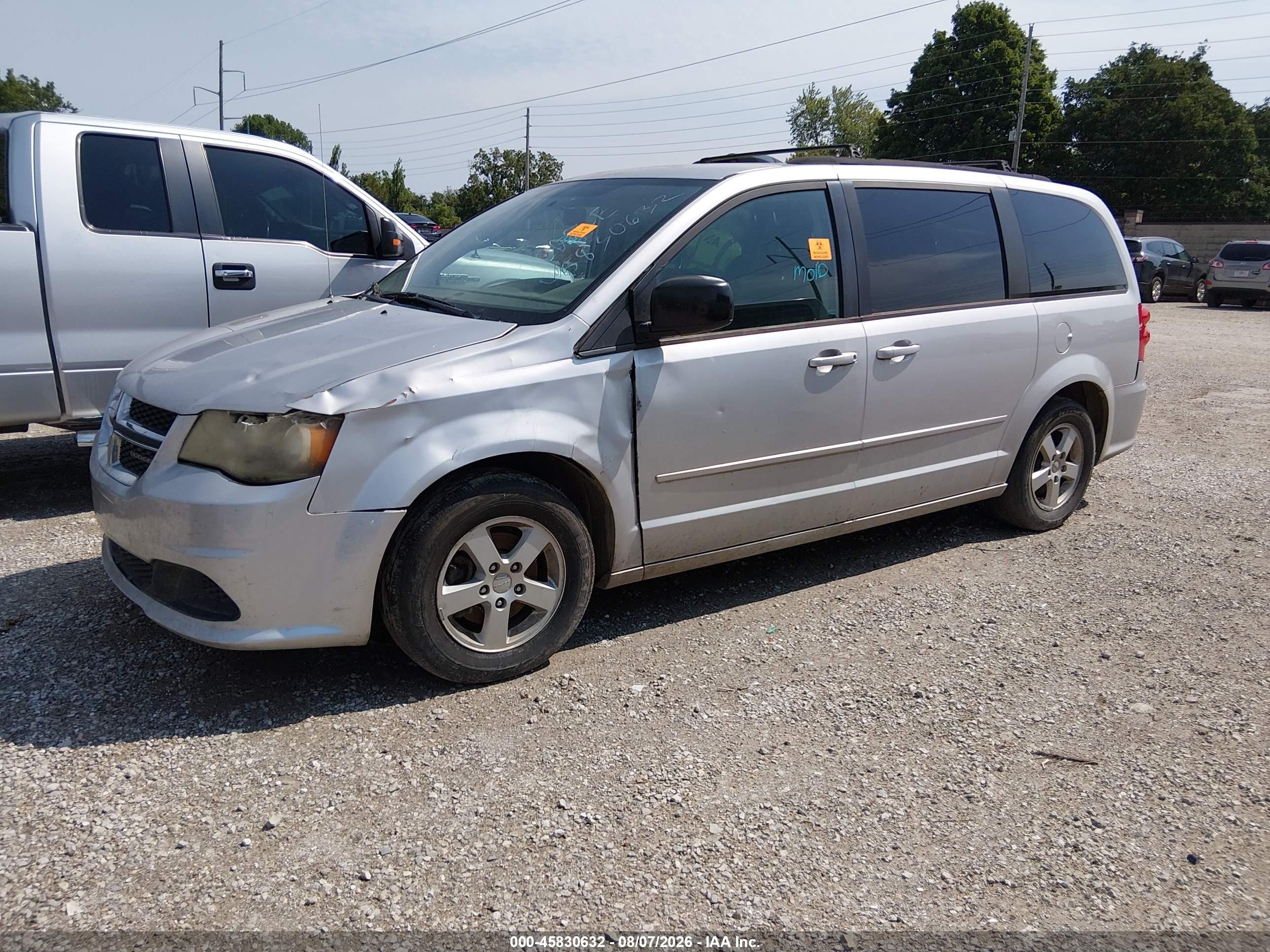 2012 Dodge Grand Caravan Sxt Silver vin: 2C4RDGCGXCR129337