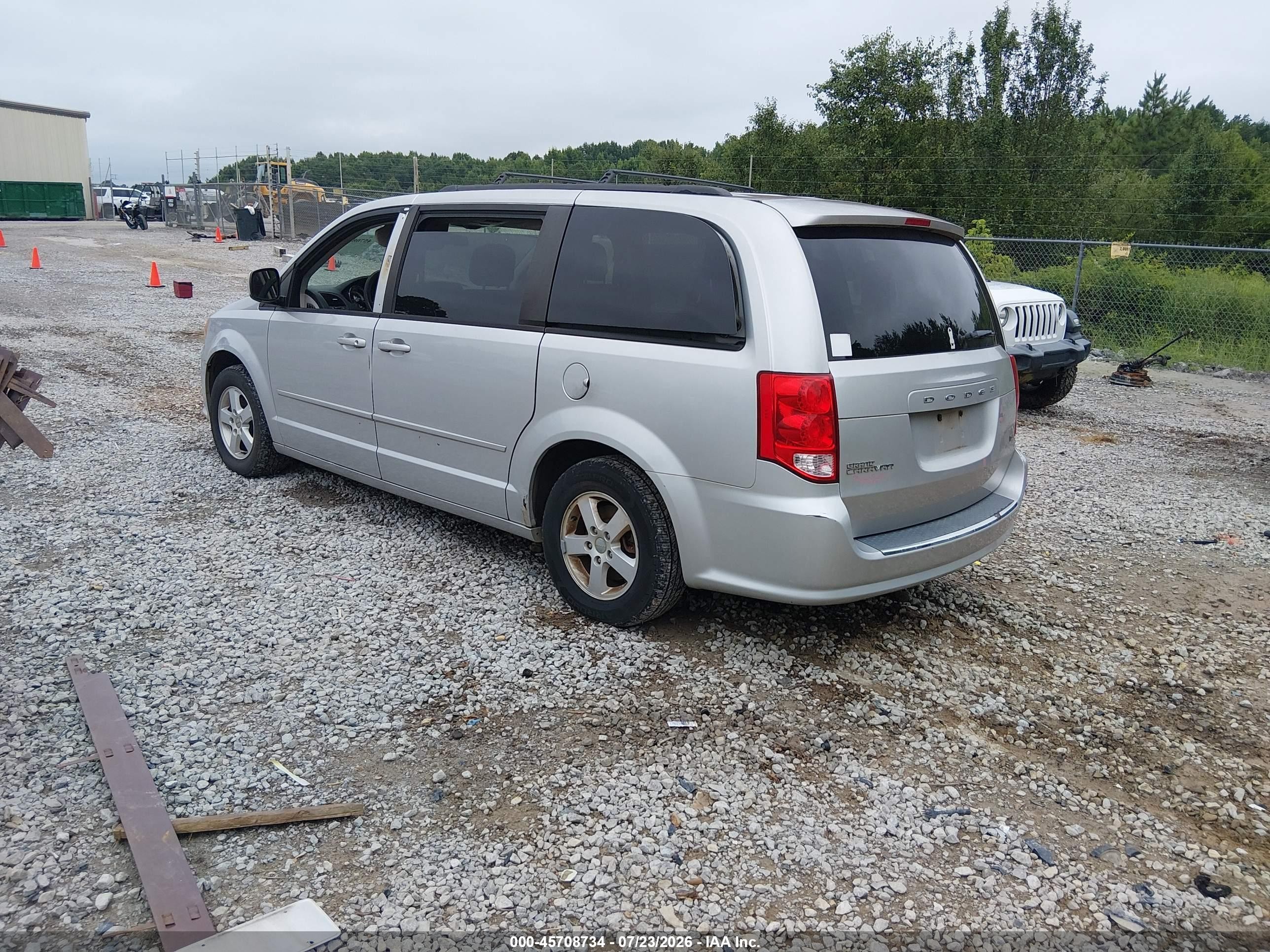 2012 Dodge Grand Caravan Sxt Silver vin: 2C4RDGCGXCR145585