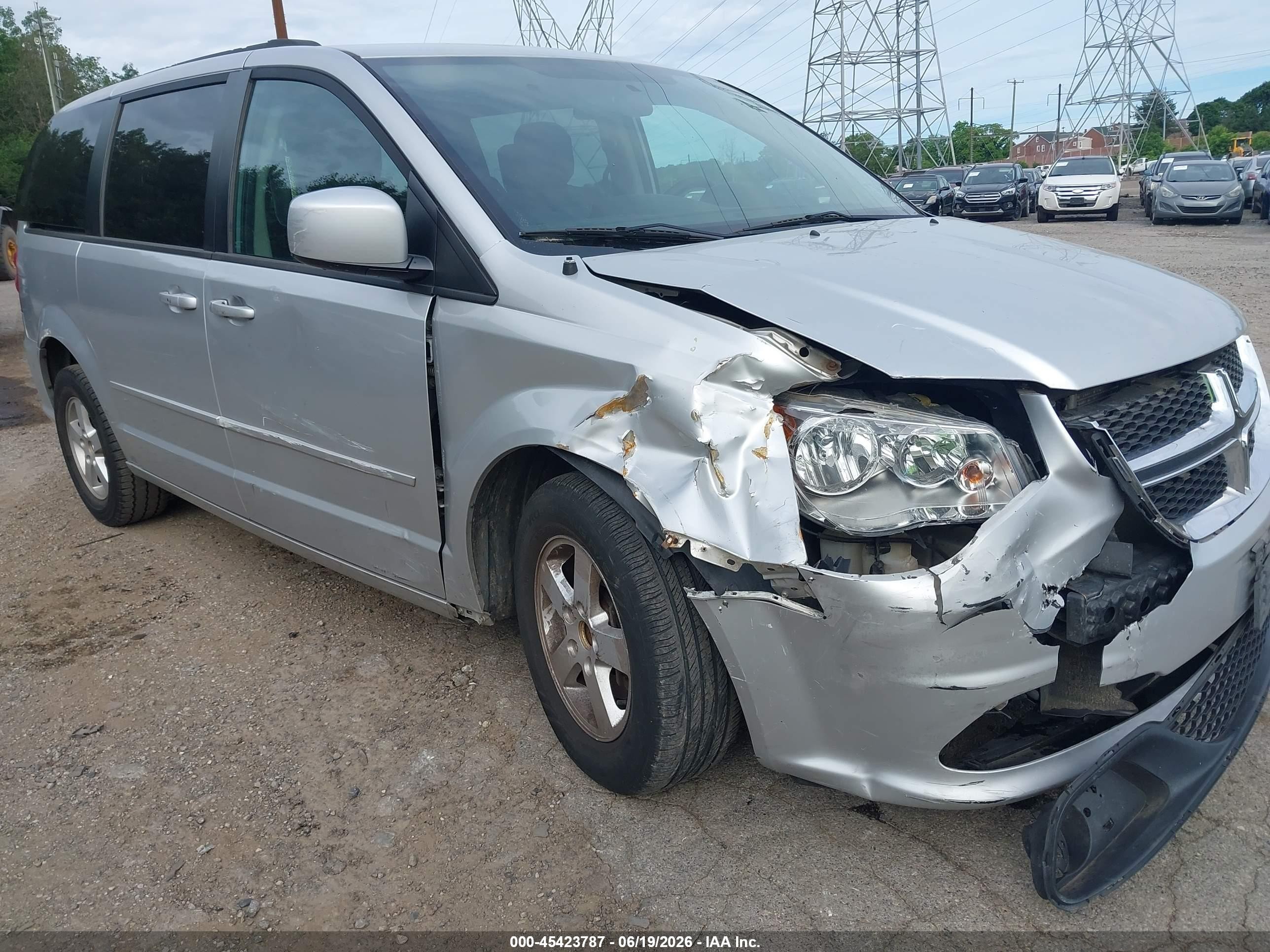2012 Dodge Grand Caravan Sxt Silver vin: 2C4RDGCGXCR203310