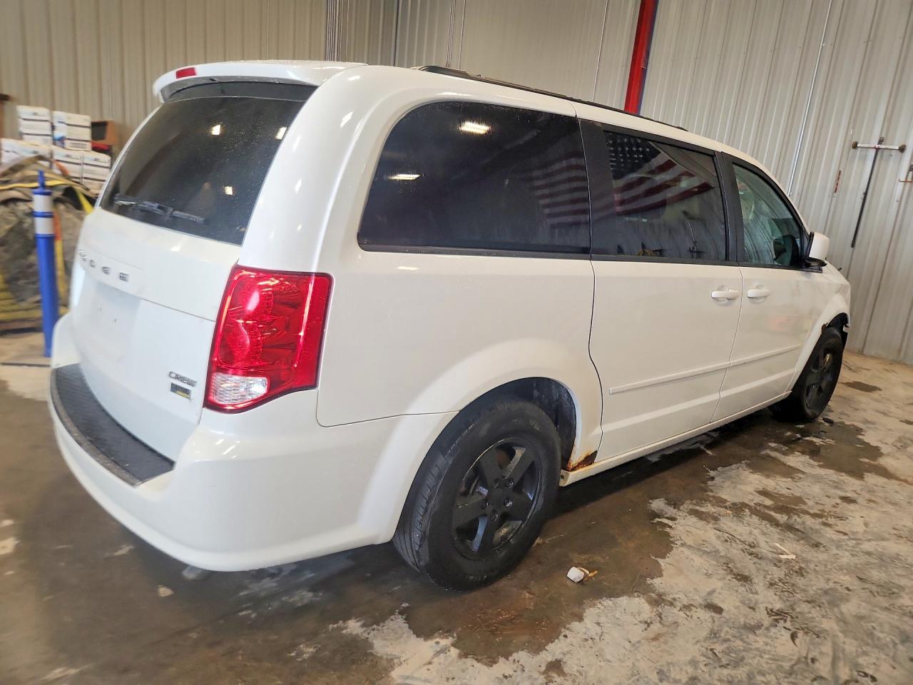 2012 Dodge Grand Caravan Sxt White vin: 2C4RDGCGXCR228868