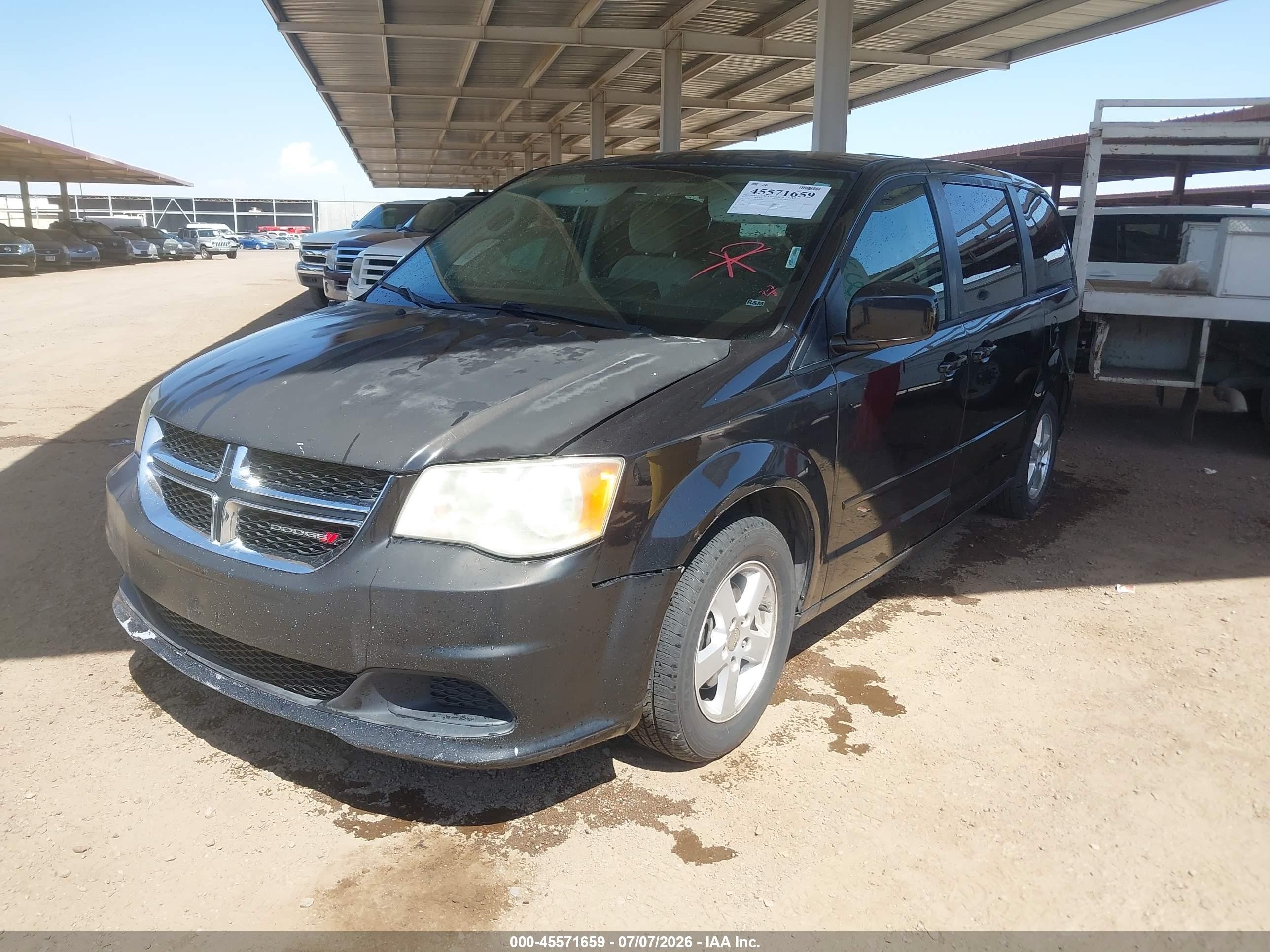 2012 Dodge Grand Caravan Sxt Black vin: 2C4RDGCGXCR274698