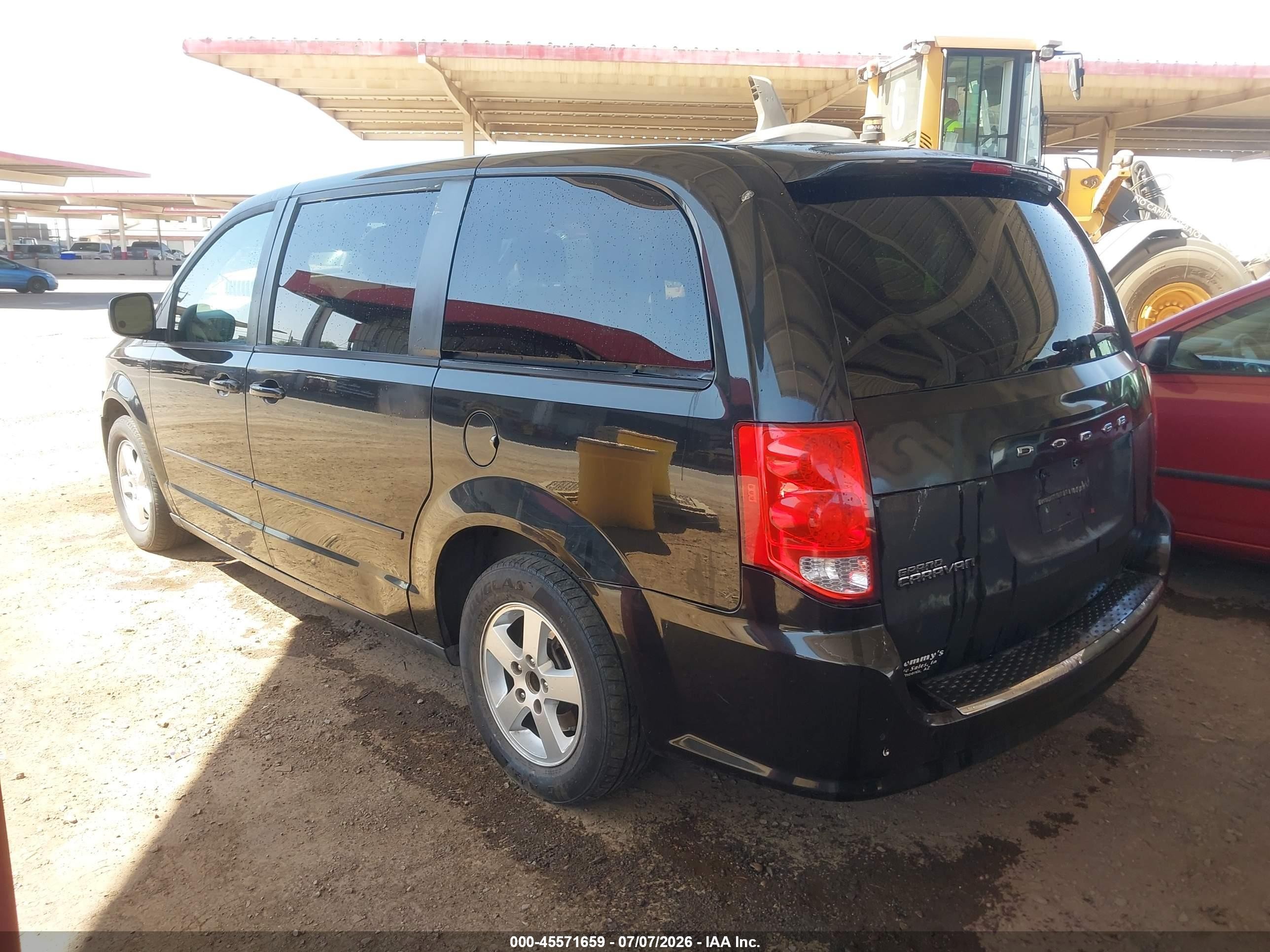 2012 Dodge Grand Caravan Sxt Black vin: 2C4RDGCGXCR274698