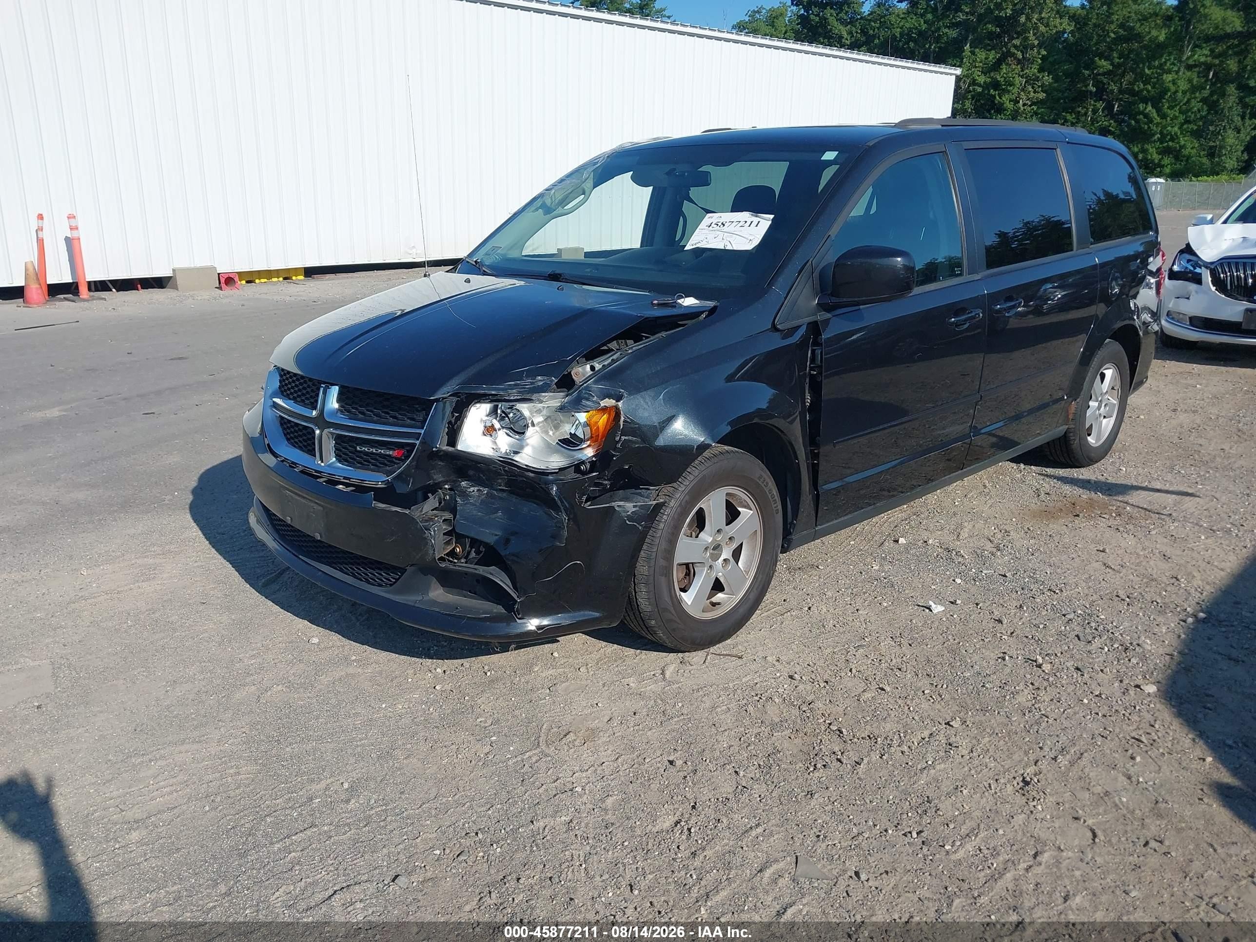 2012 Dodge Grand Caravan Sxt Black vin: 2C4RDGCGXCR343566