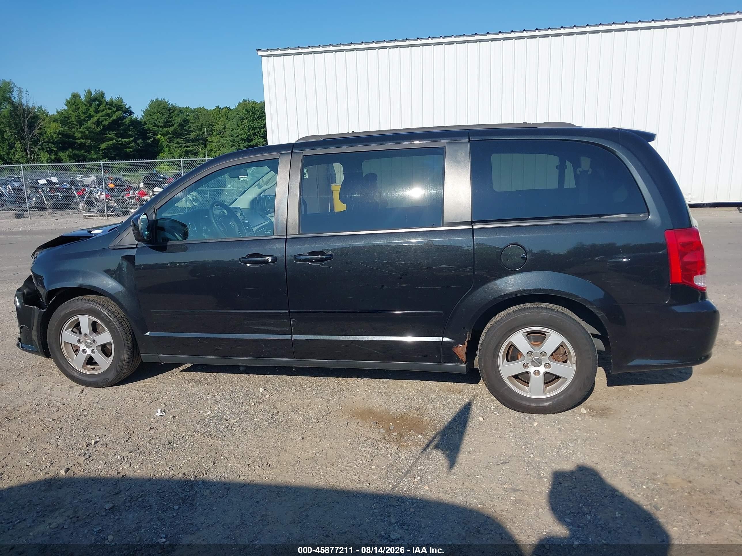 2012 Dodge Grand Caravan Sxt Black vin: 2C4RDGCGXCR343566