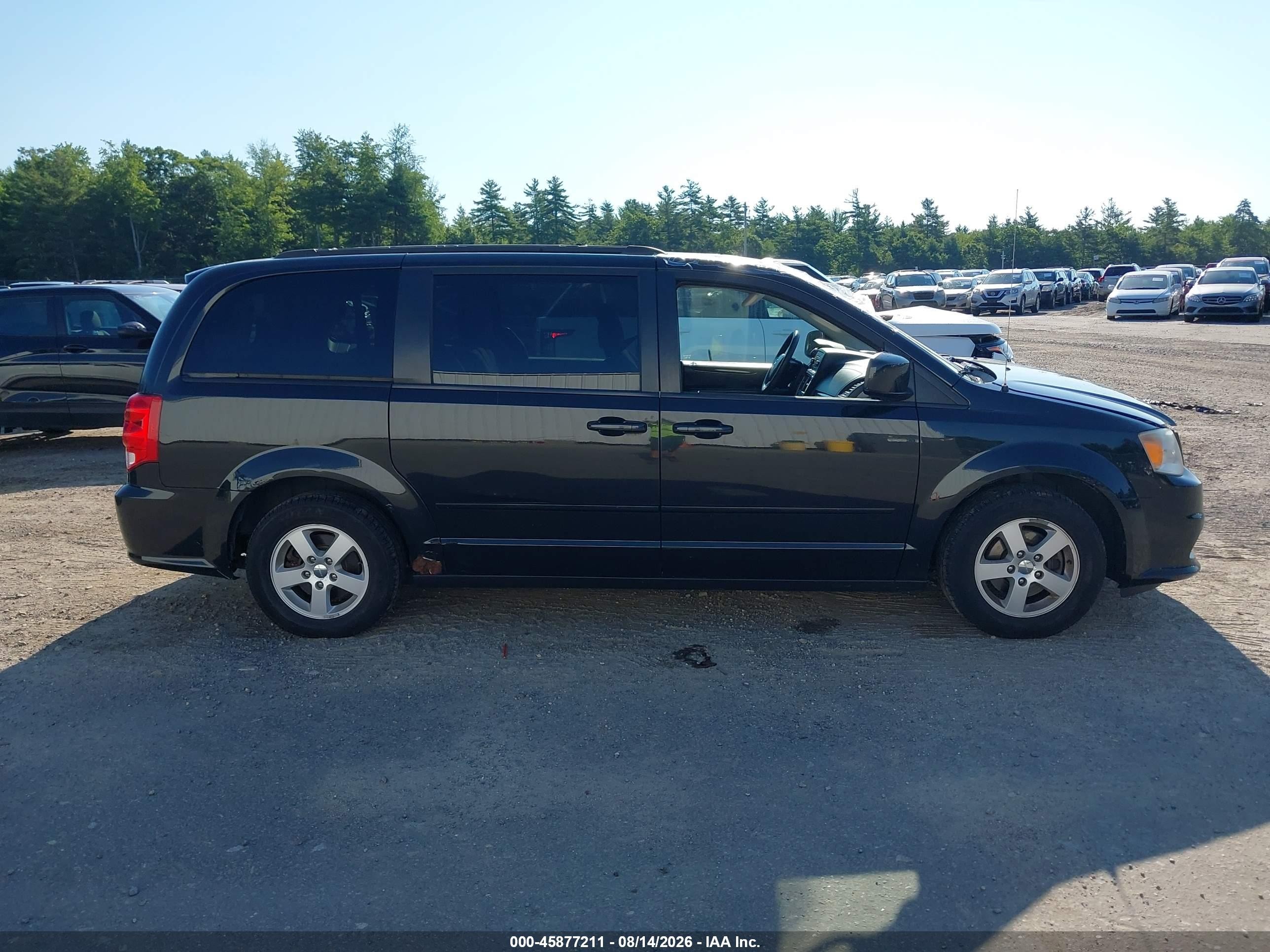 2012 Dodge Grand Caravan Sxt Black vin: 2C4RDGCGXCR343566