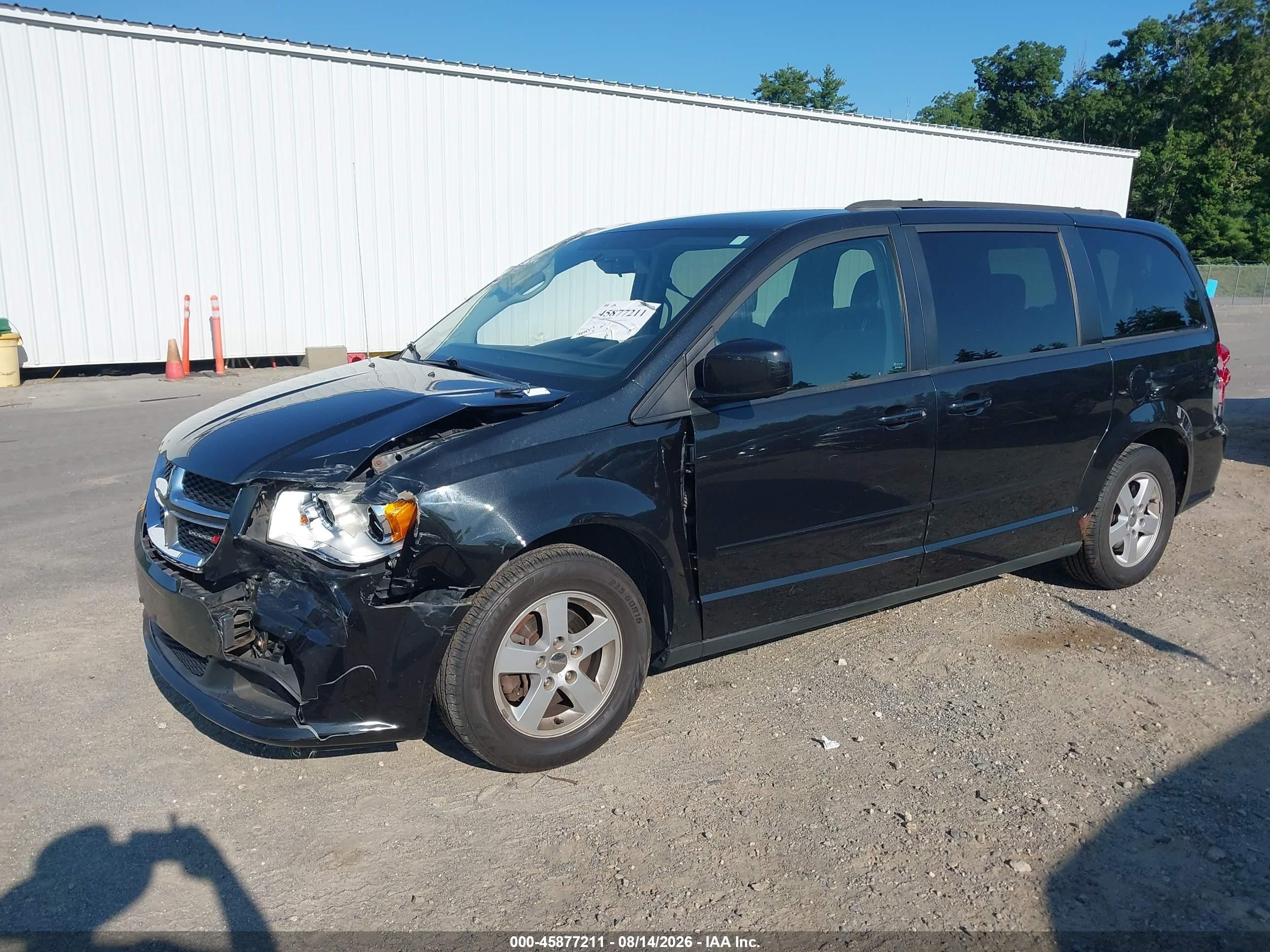 2012 Dodge Grand Caravan Sxt Black vin: 2C4RDGCGXCR343566