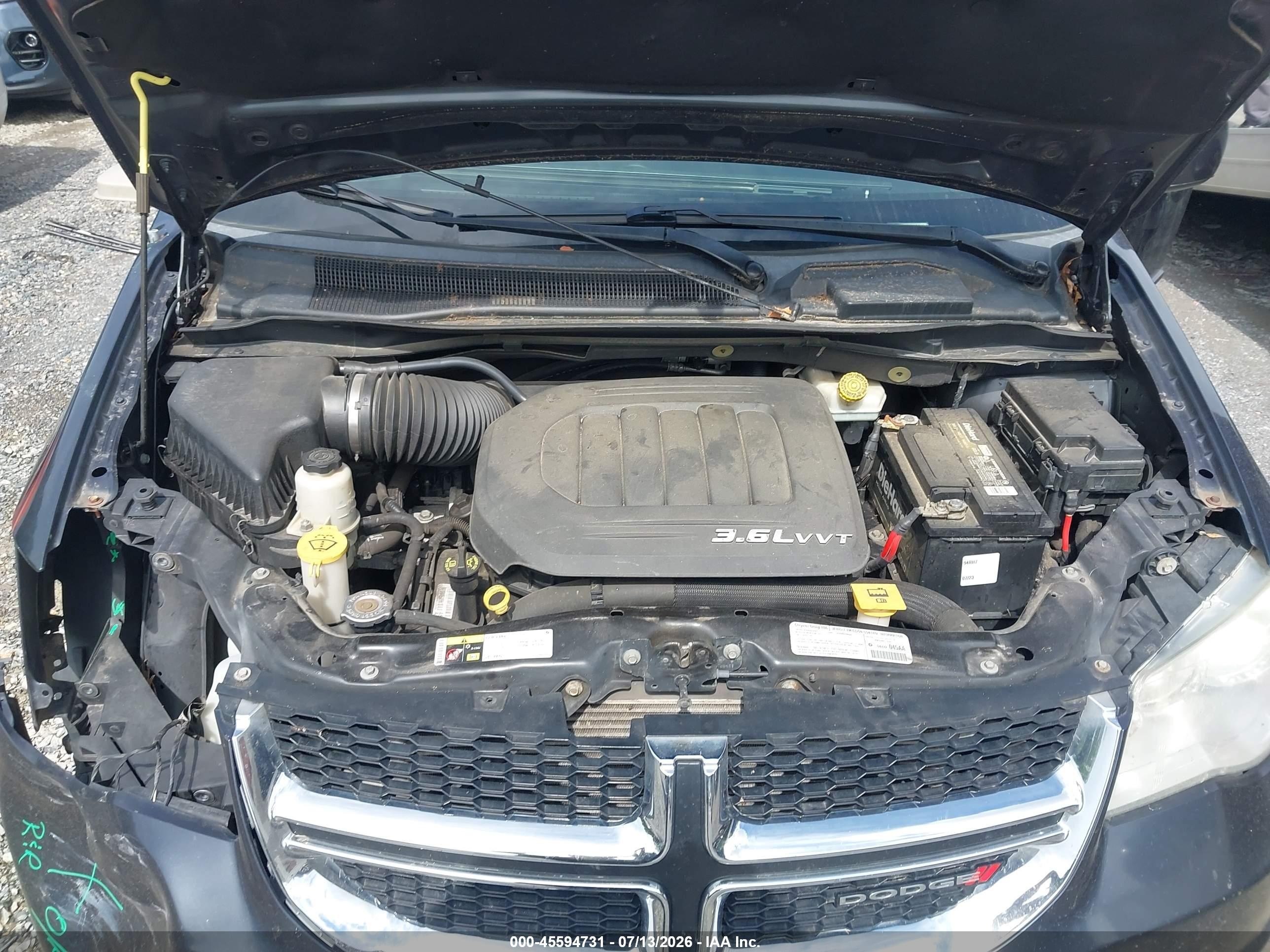 2013 Dodge Grand Caravan Sxt Black vin: 2C4RDGCGXDR602591