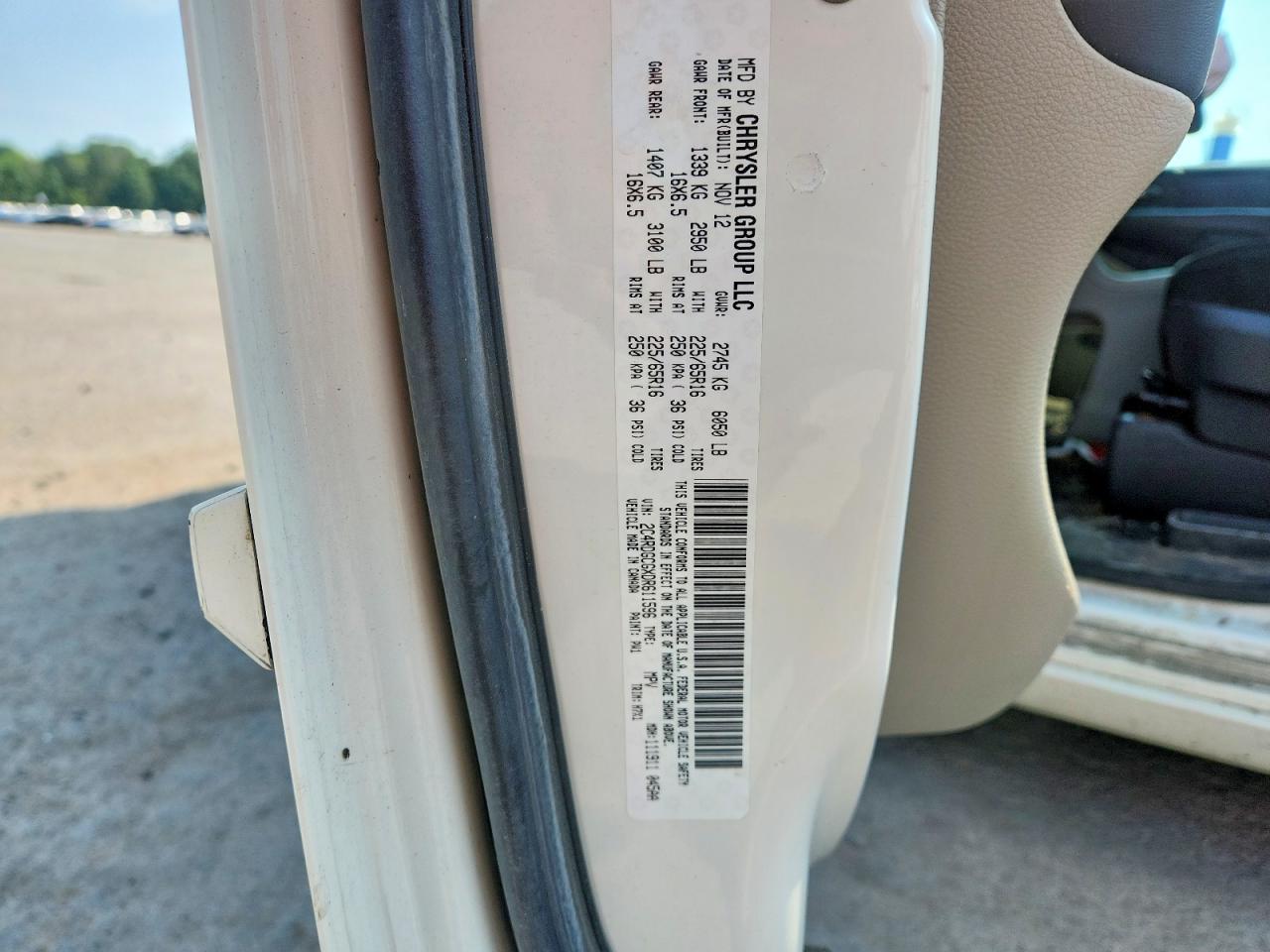 2013 Dodge Grand Caravan Sxt White vin: 2C4RDGCGXDR611596
