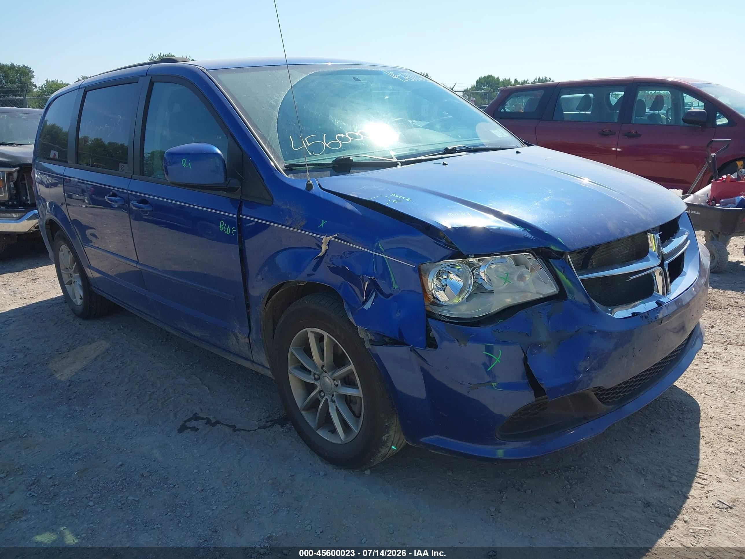 2013 Dodge Grand Caravan Sxt Blue vin: 2C4RDGCGXDR680854