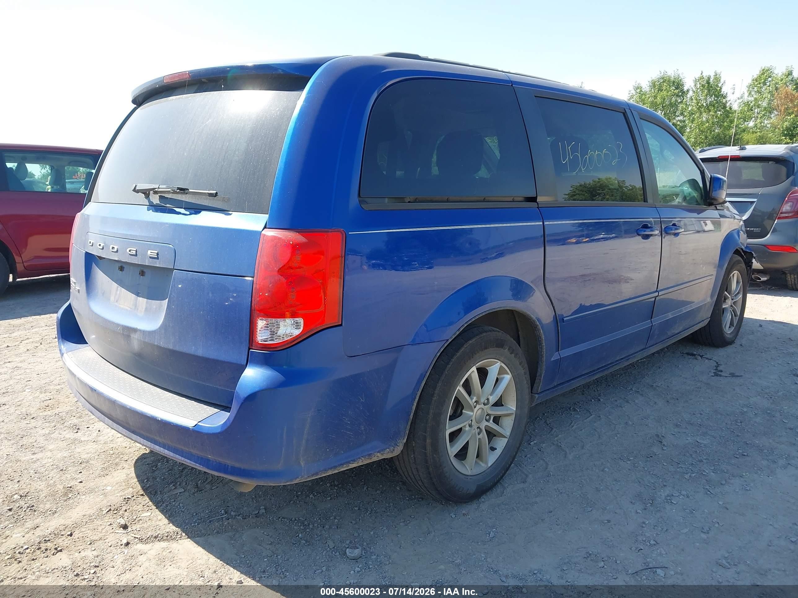 2013 Dodge Grand Caravan Sxt Blue vin: 2C4RDGCGXDR680854