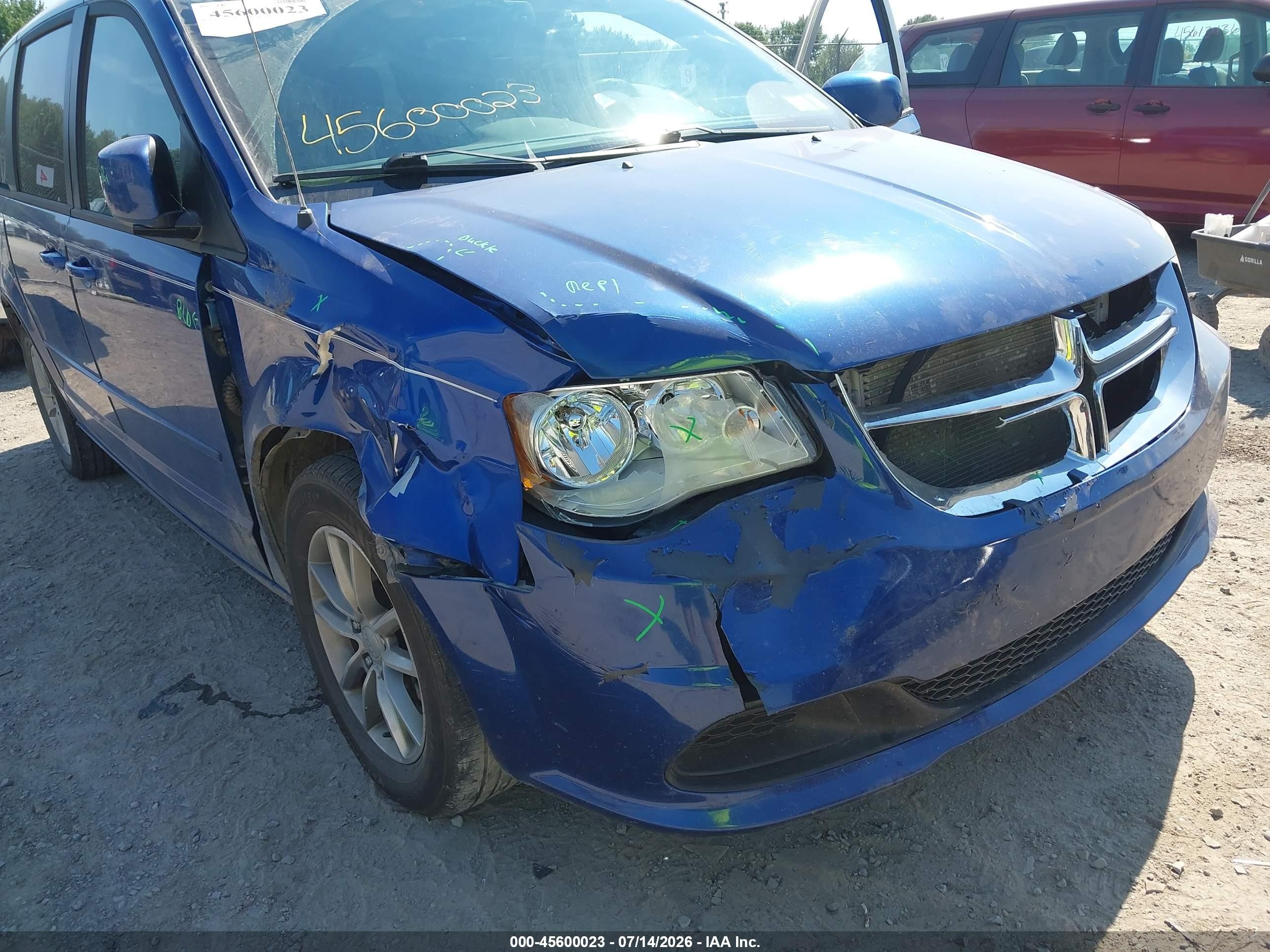 2013 Dodge Grand Caravan Sxt Blue vin: 2C4RDGCGXDR680854