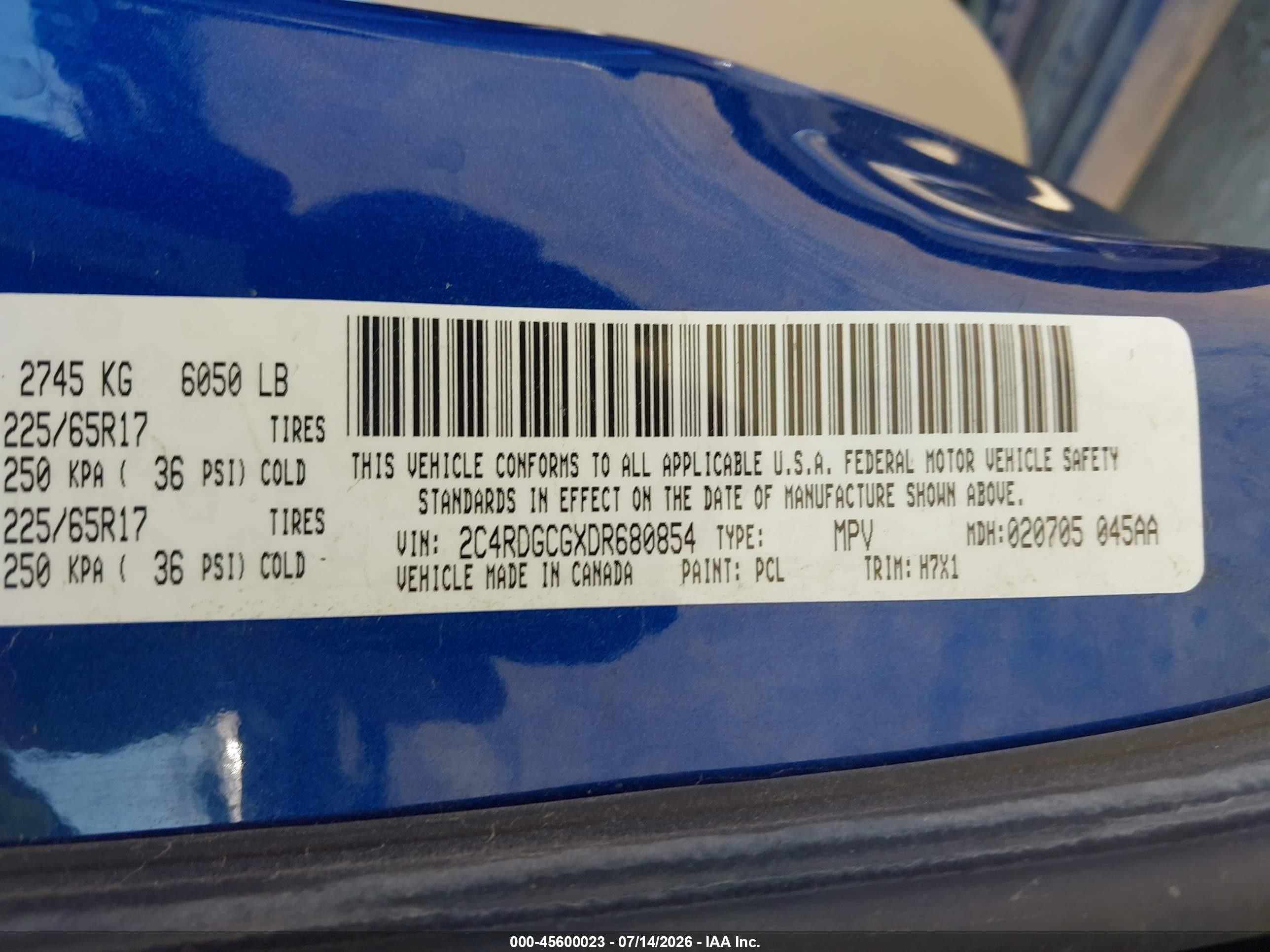 2013 Dodge Grand Caravan Sxt Blue vin: 2C4RDGCGXDR680854