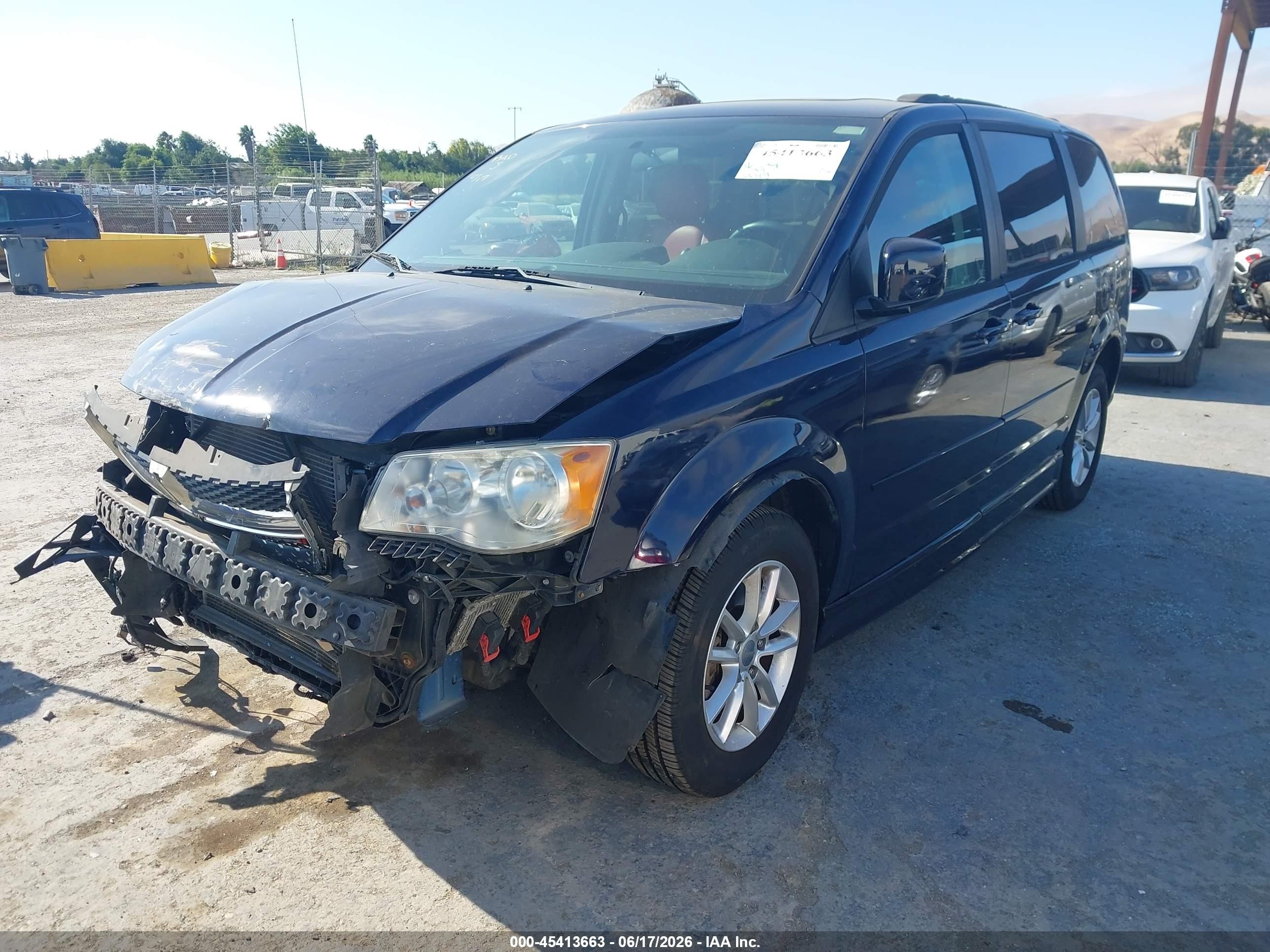 2013 Dodge Grand Caravan Sxt Dark Blue vin: 2C4RDGCGXDR738283