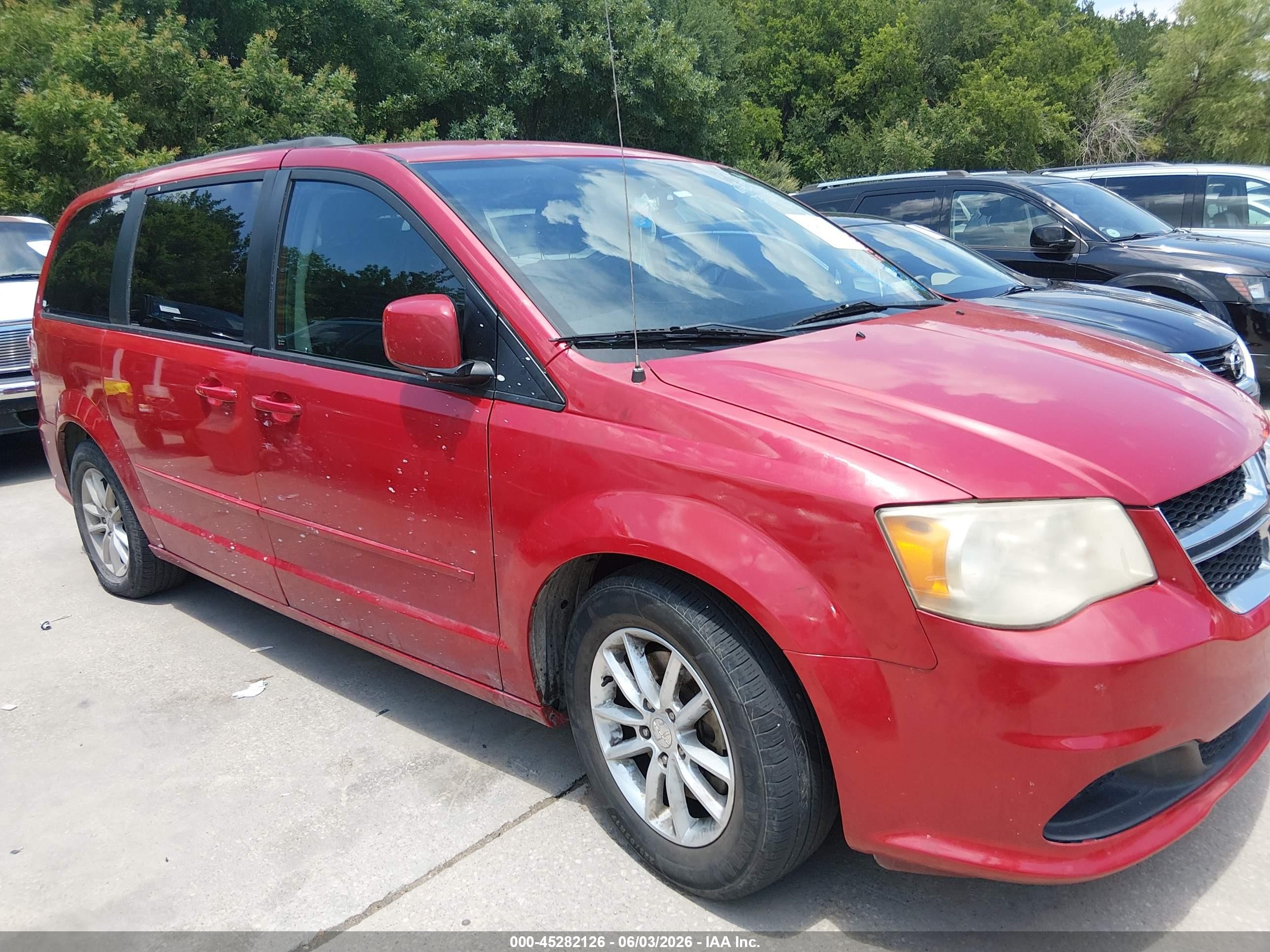2013 Dodge Grand Caravan Sxt Red vin: 2C4RDGCGXDR738638