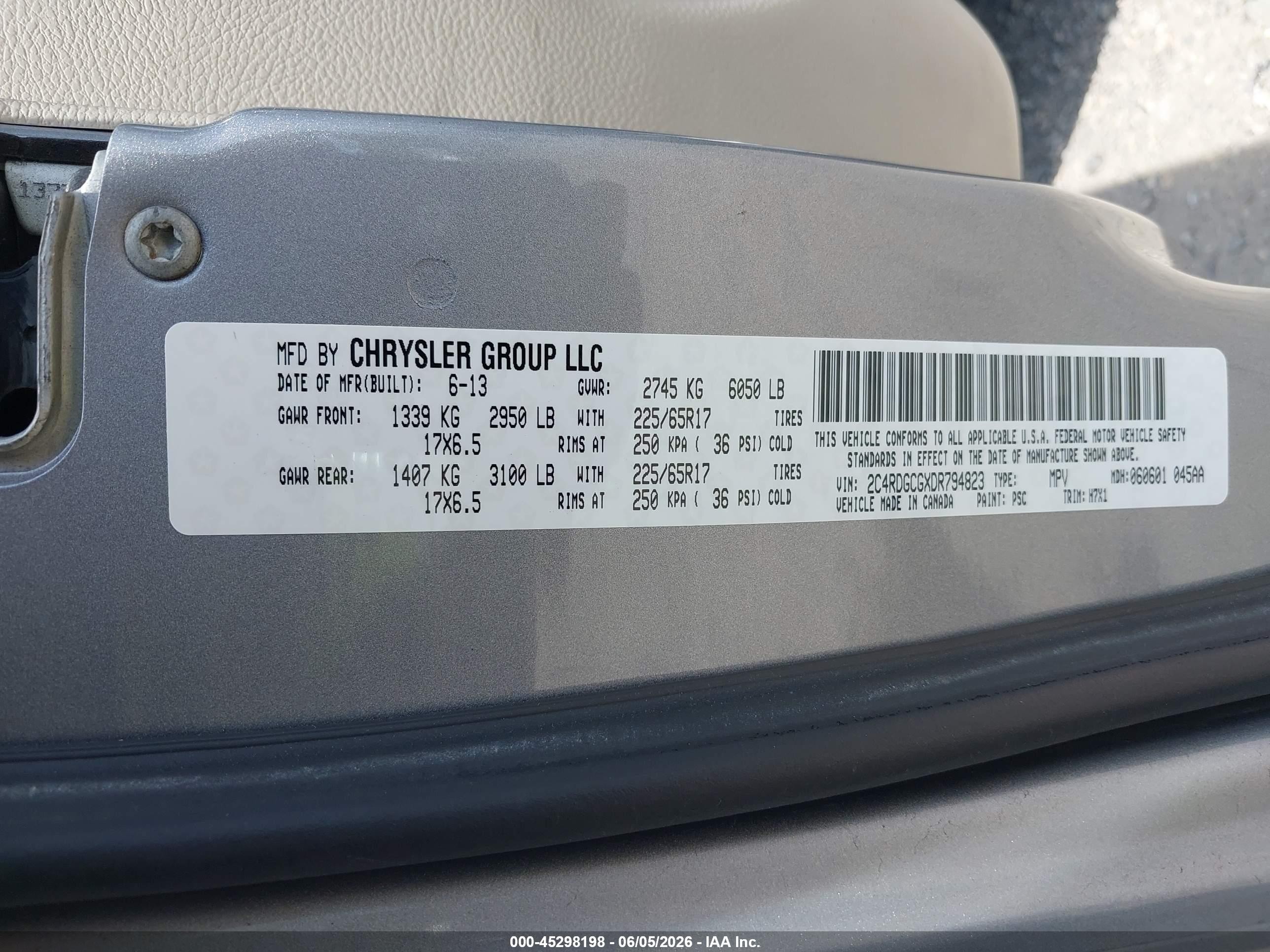 2013 Dodge Grand Caravan Sxt Silver vin: 2C4RDGCGXDR794823