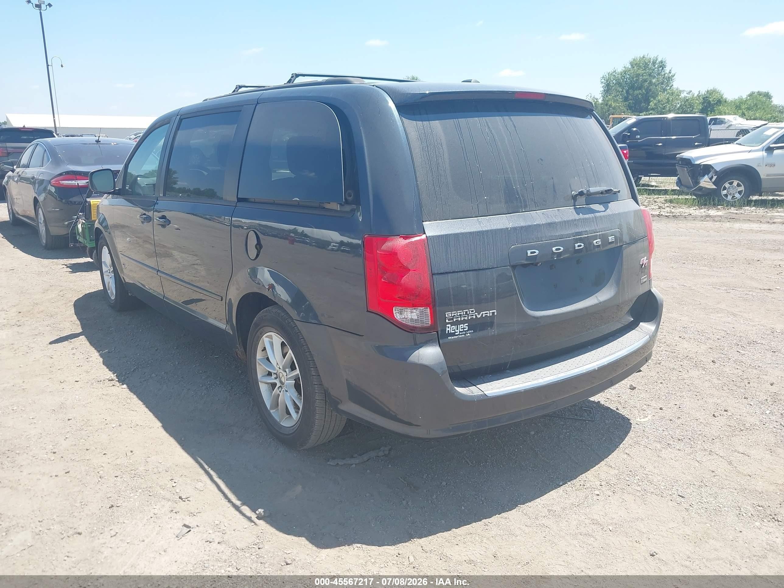 2013 Dodge Grand Caravan Sxt Gray vin: 2C4RDGCGXDR820546