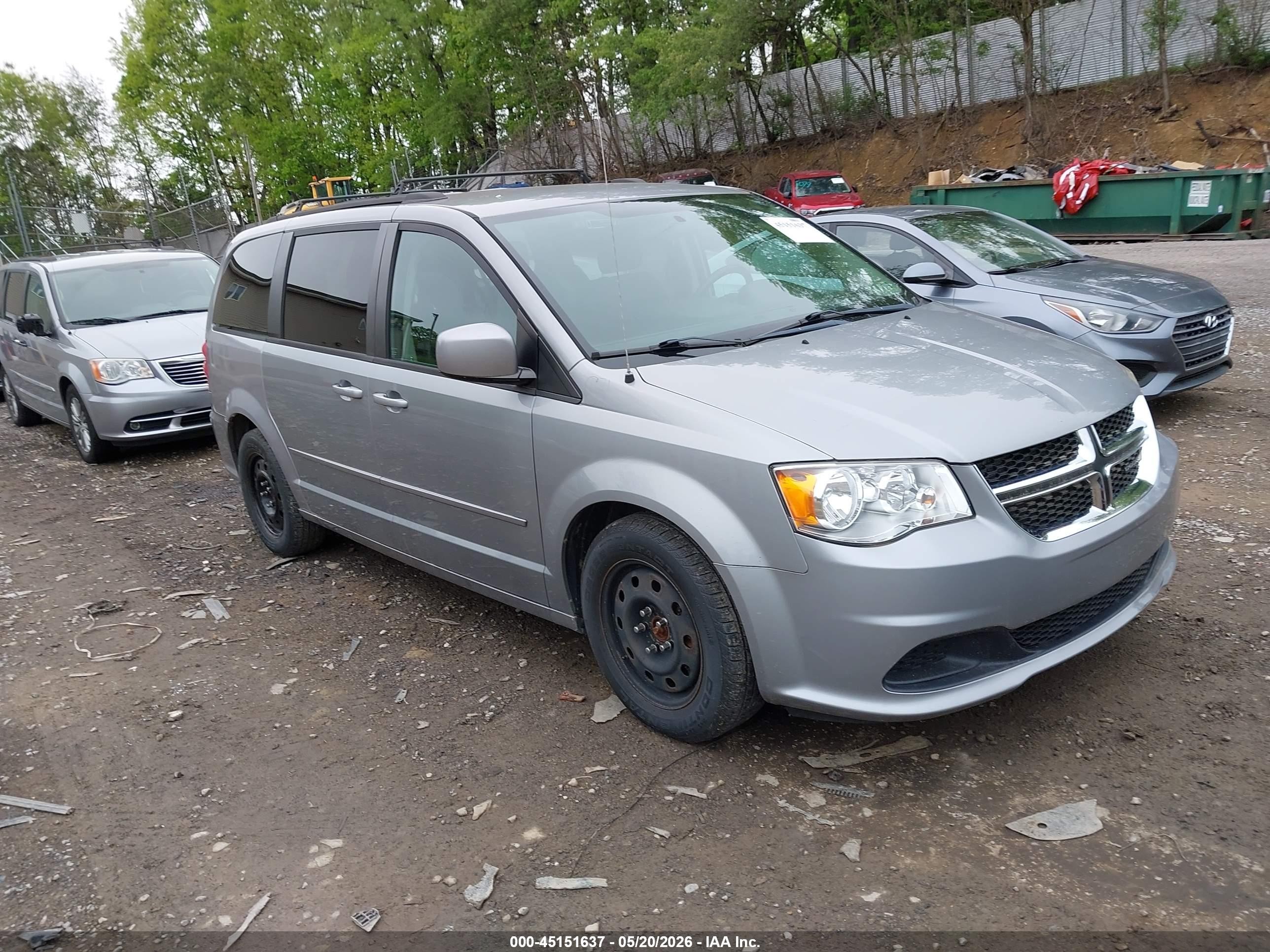 2014 Dodge Grand Caravan Sxt Gray vin: 2C4RDGCGXER141975
