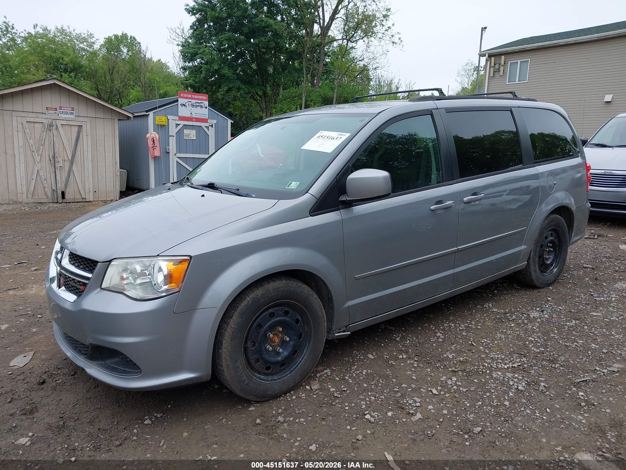 2014 Dodge Grand Caravan Sxt Gray vin: 2C4RDGCGXER141975