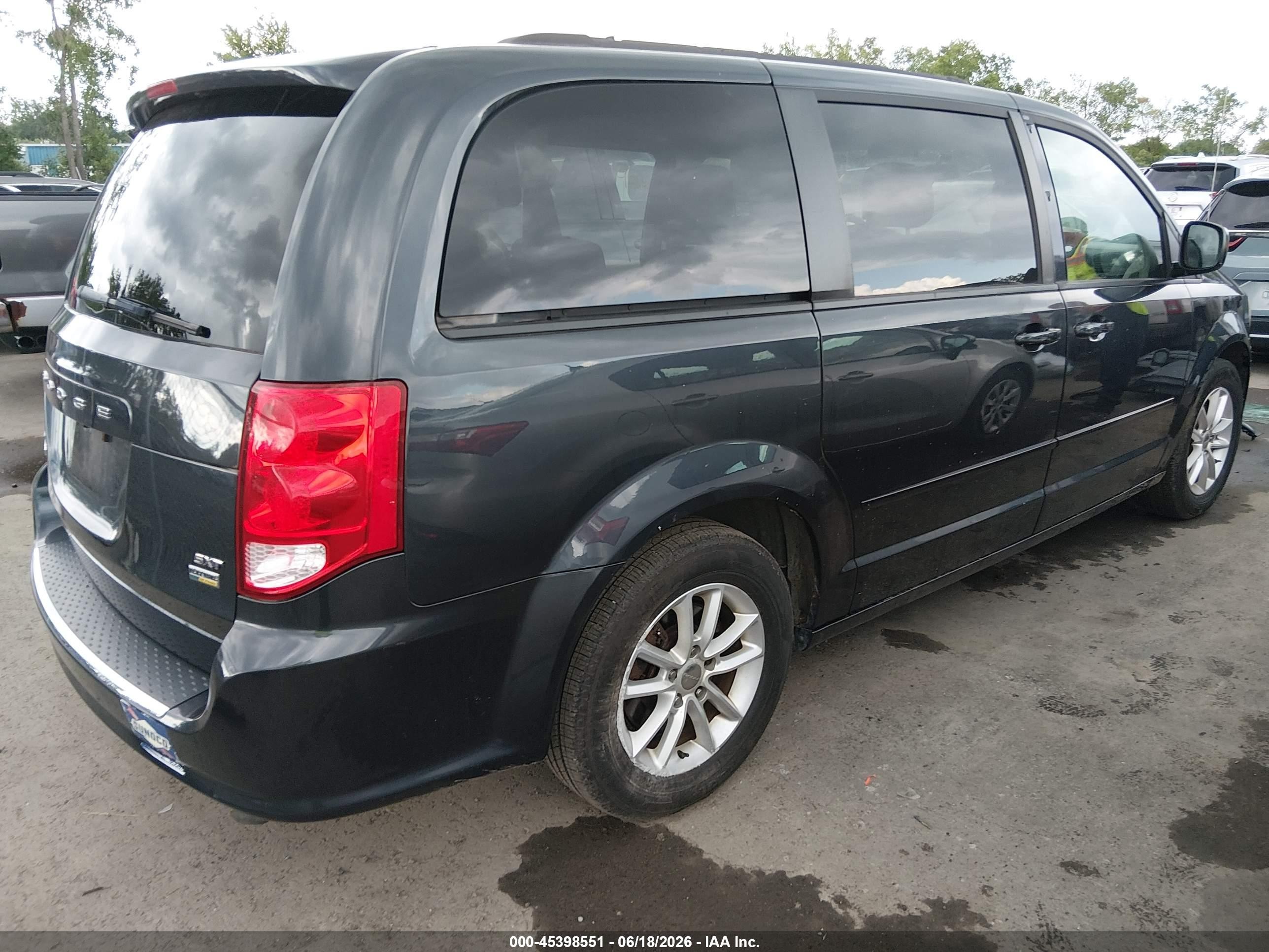 2014 Dodge Grand Caravan Sxt Blue vin: 2C4RDGCGXER262277