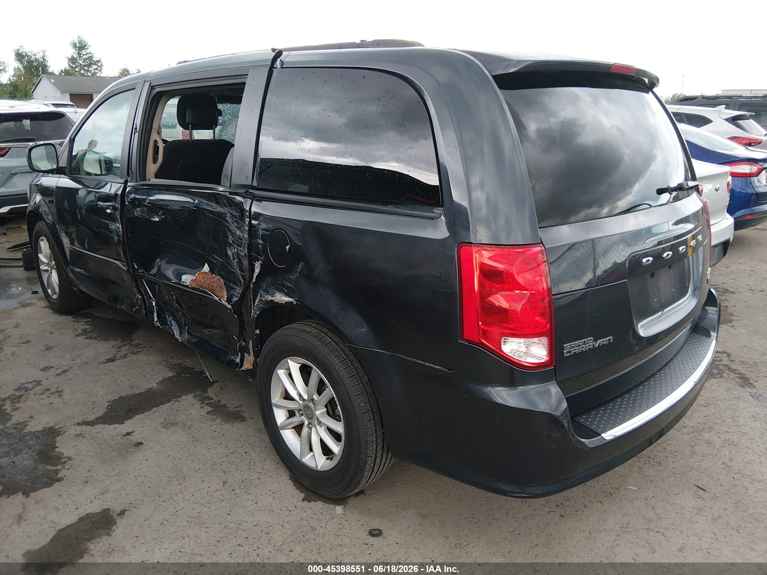 2014 Dodge Grand Caravan Sxt Blue vin: 2C4RDGCGXER262277