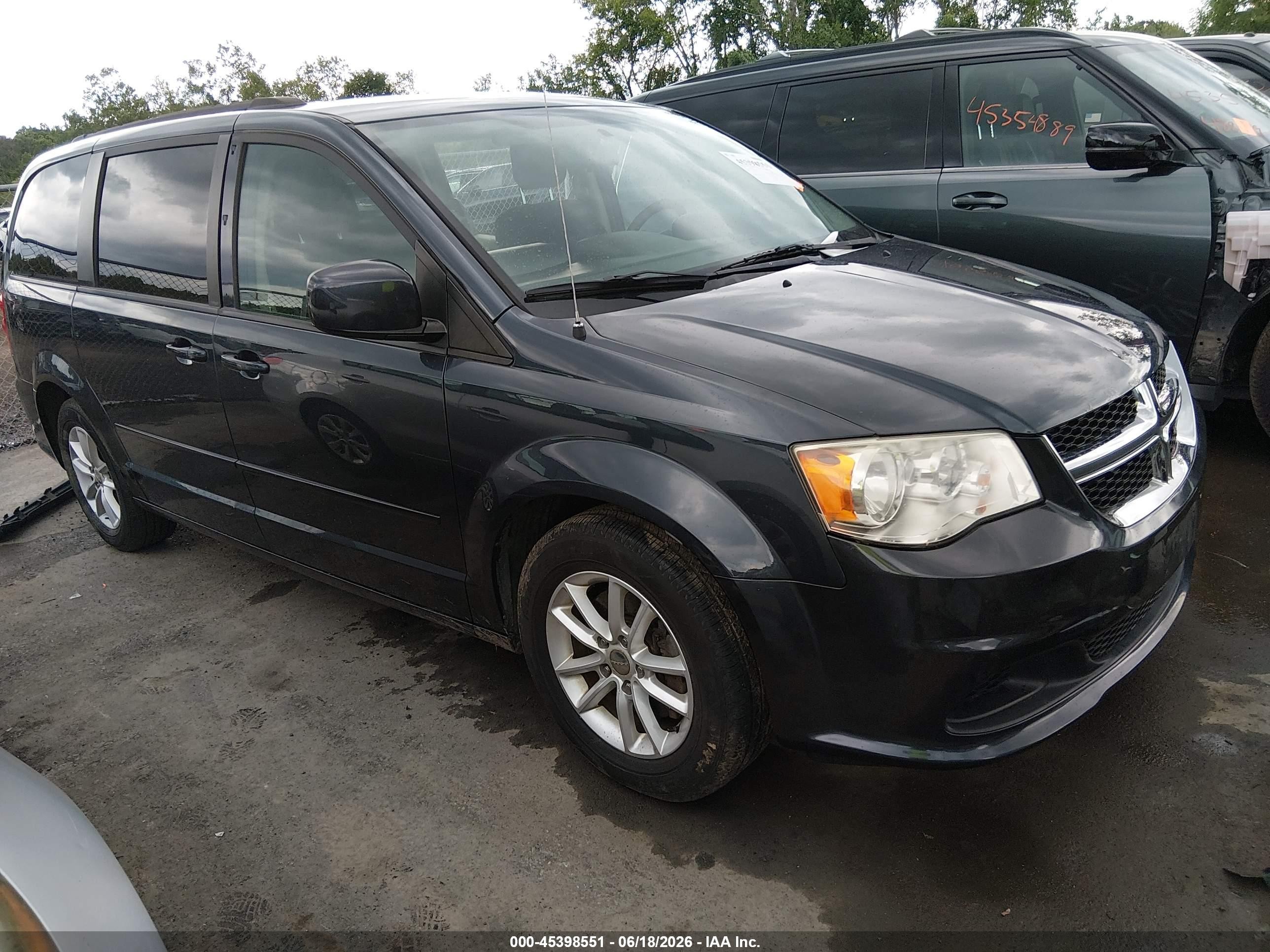 2014 Dodge Grand Caravan Sxt Blue vin: 2C4RDGCGXER262277