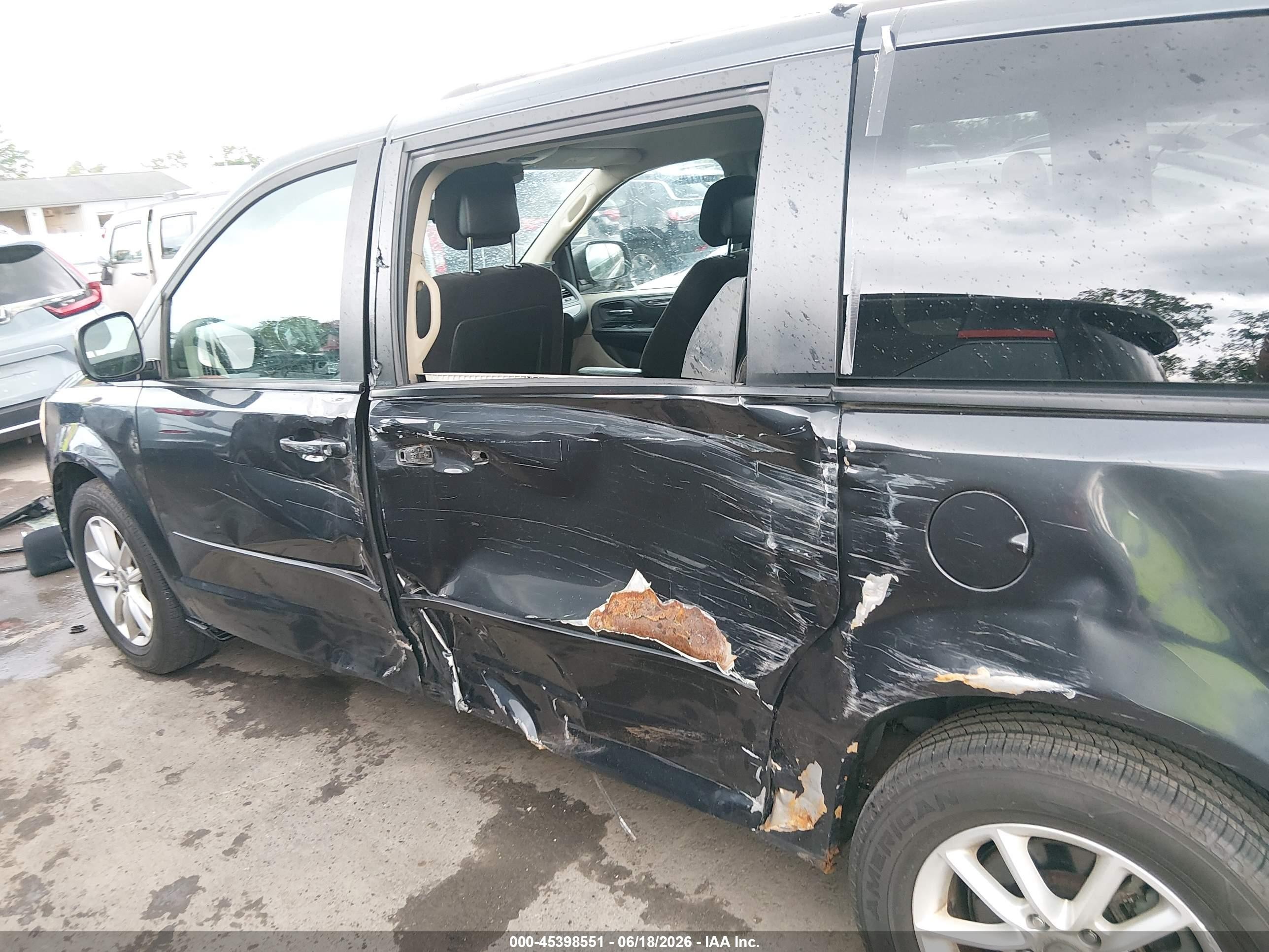 2014 Dodge Grand Caravan Sxt Blue vin: 2C4RDGCGXER262277