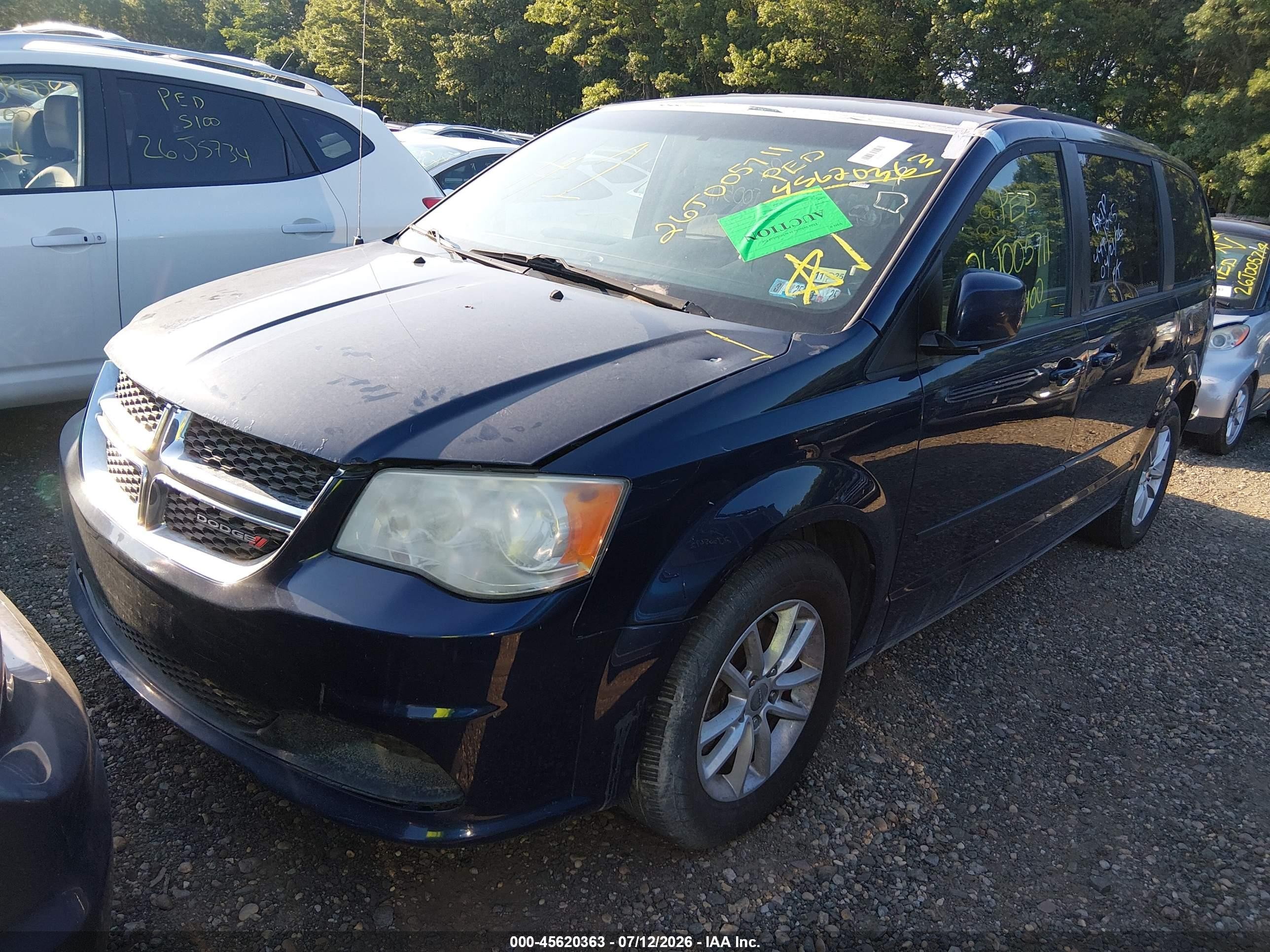 2014 Dodge Grand Caravan Sxt Синий vin: 2C4RDGCGXER266104