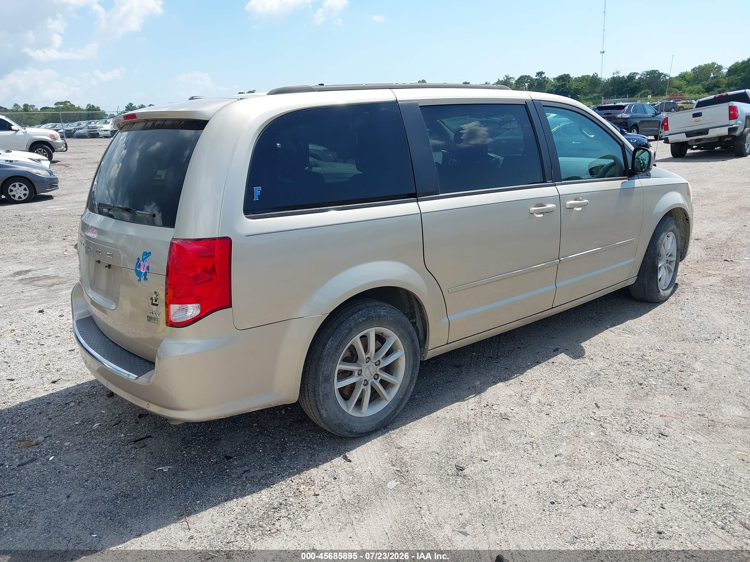 2014 Dodge Grand Caravan Sxt Champagne vin: 2C4RDGCGXER266359