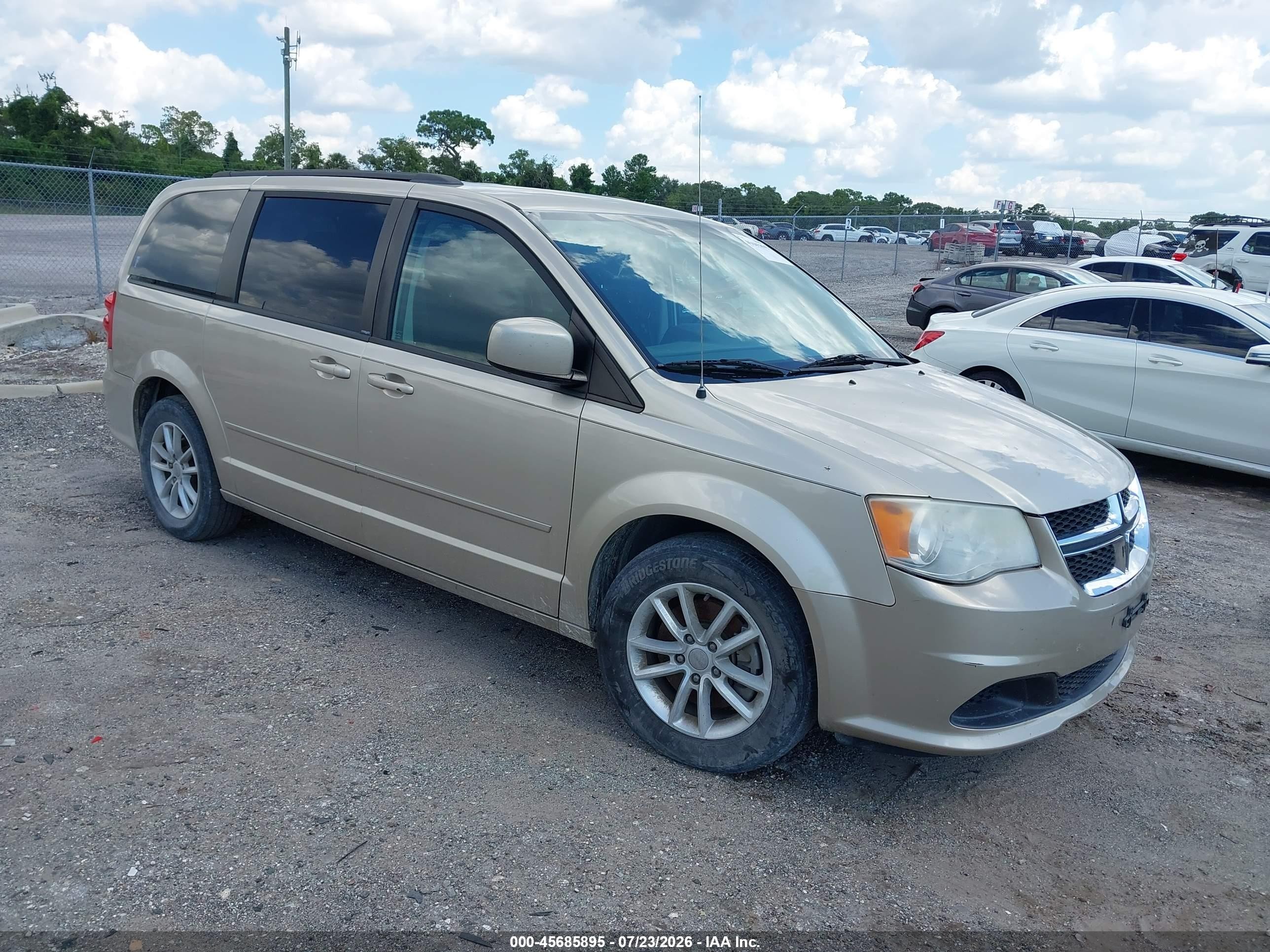 2014 Dodge Grand Caravan Sxt Champagne vin: 2C4RDGCGXER266359