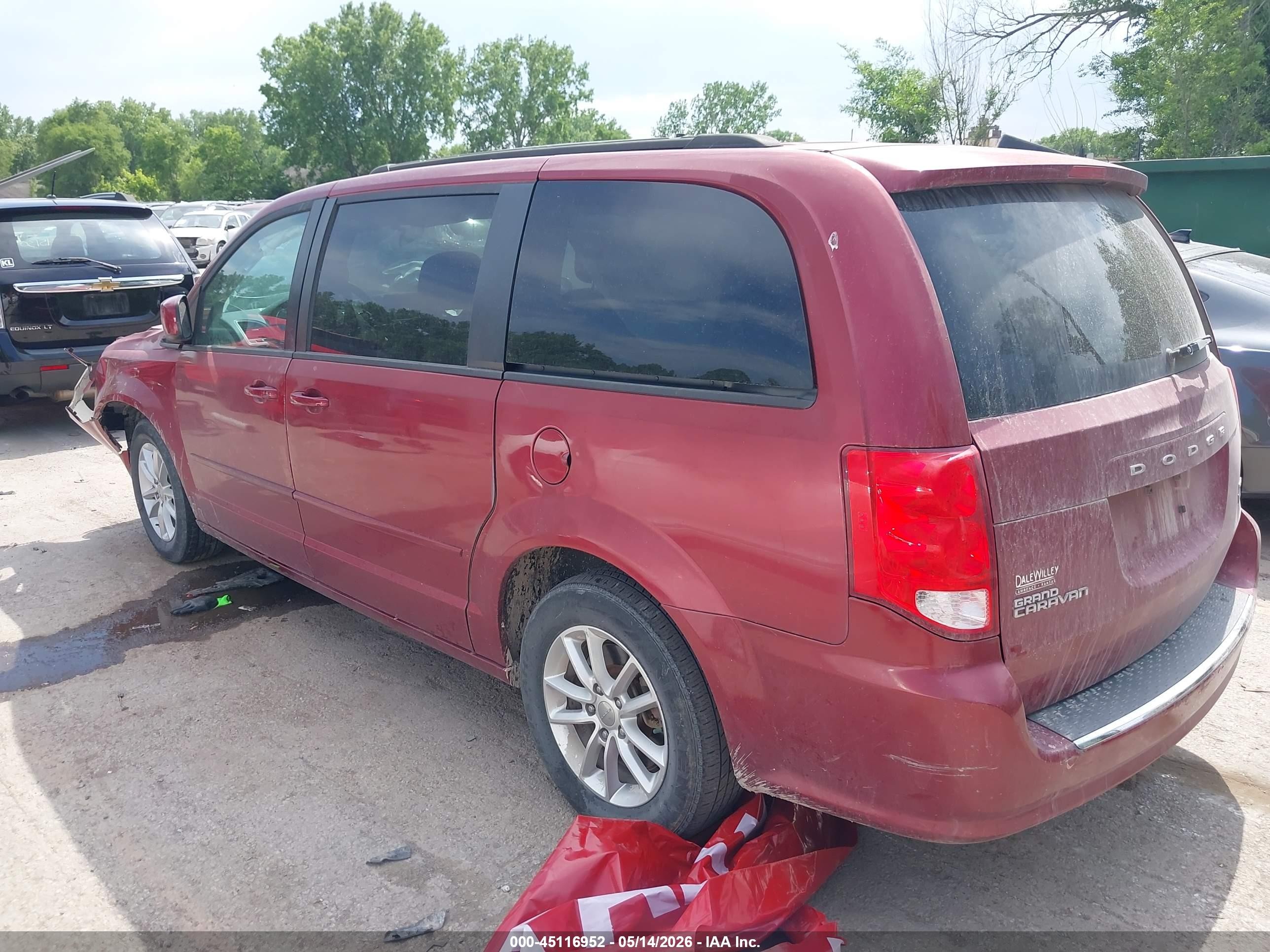 2014 Dodge Grand Caravan Sxt Red vin: 2C4RDGCGXER291729