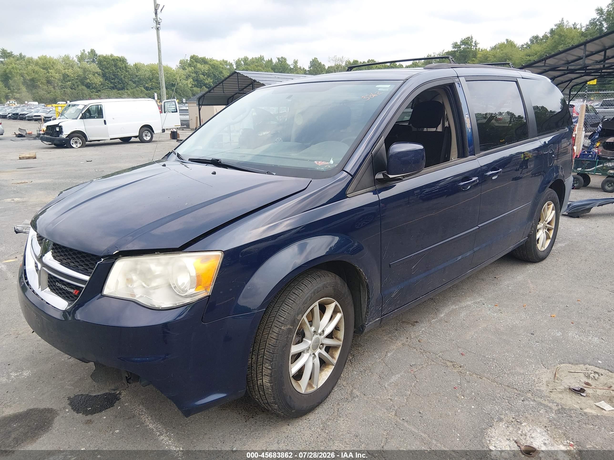 2014 Dodge Grand Caravan Sxt Dark Blue vin: 2C4RDGCGXER391216
