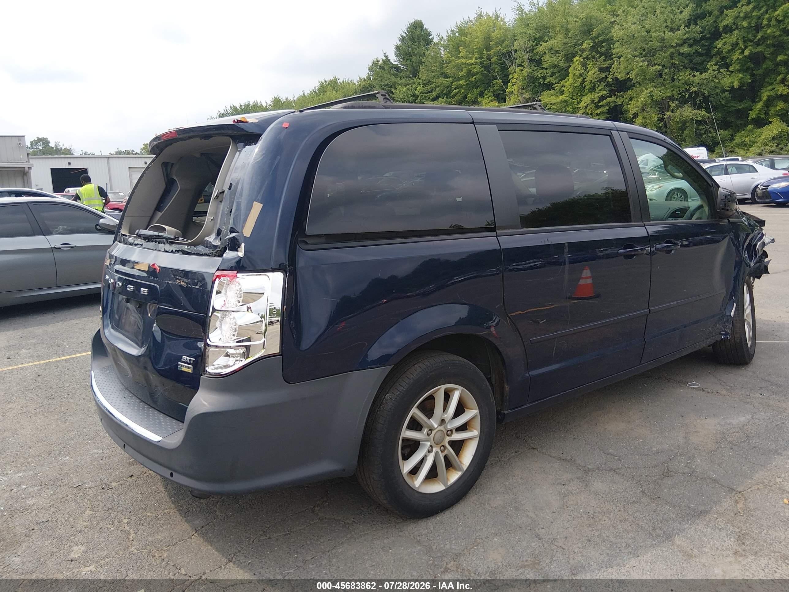 2014 Dodge Grand Caravan Sxt Dark Blue vin: 2C4RDGCGXER391216