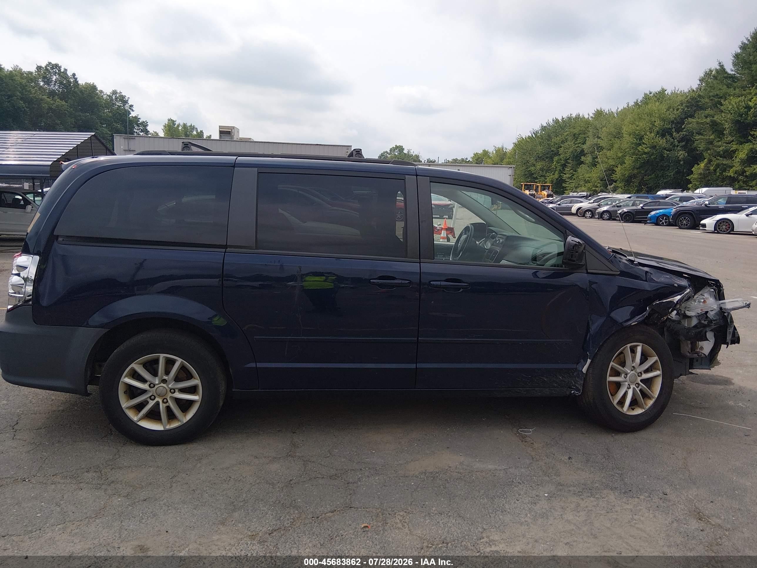2014 Dodge Grand Caravan Sxt Dark Blue vin: 2C4RDGCGXER391216