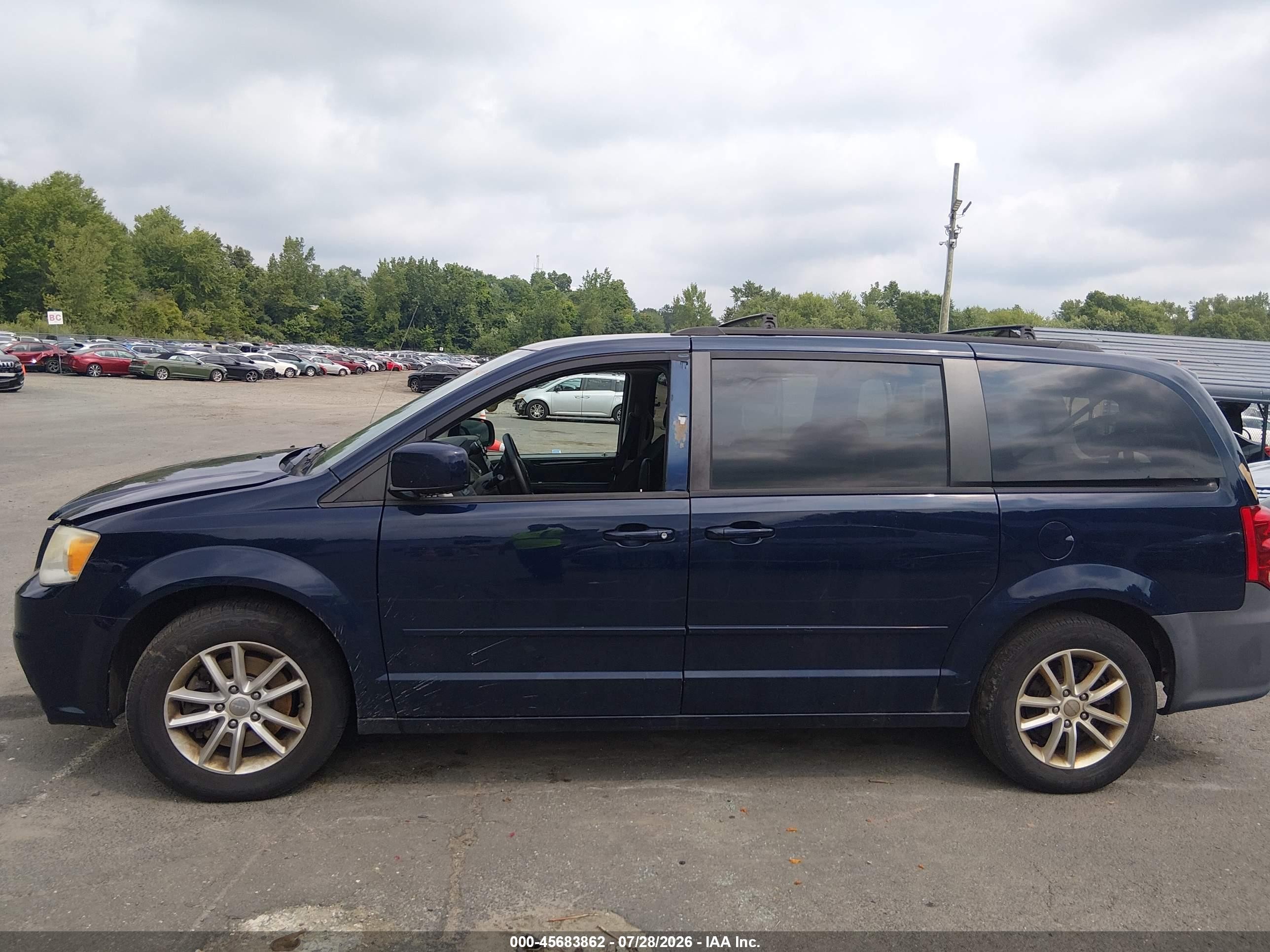 2014 Dodge Grand Caravan Sxt Dark Blue vin: 2C4RDGCGXER391216