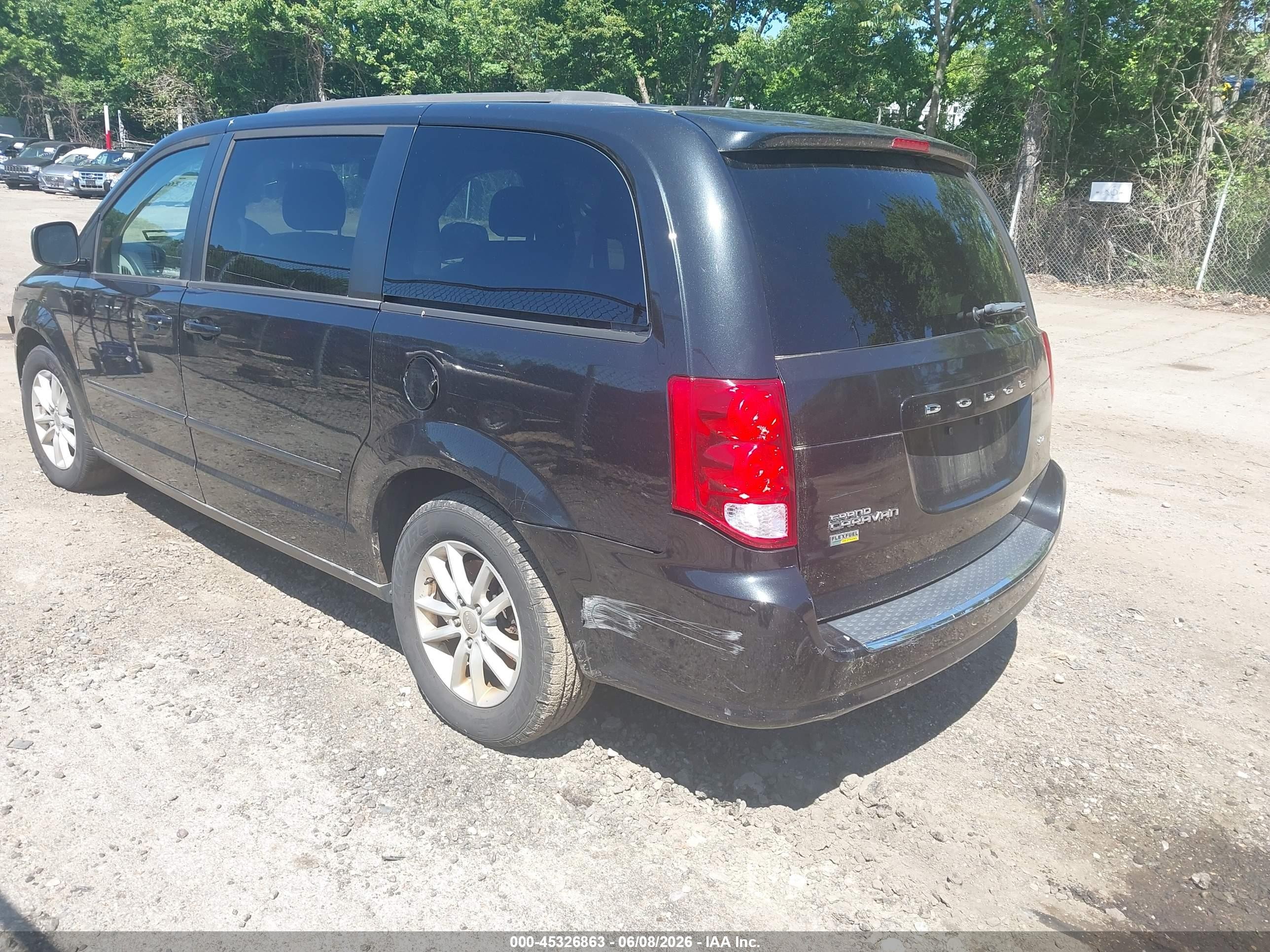 2014 Dodge Grand Caravan Sxt Black vin: 2C4RDGCGXER392107