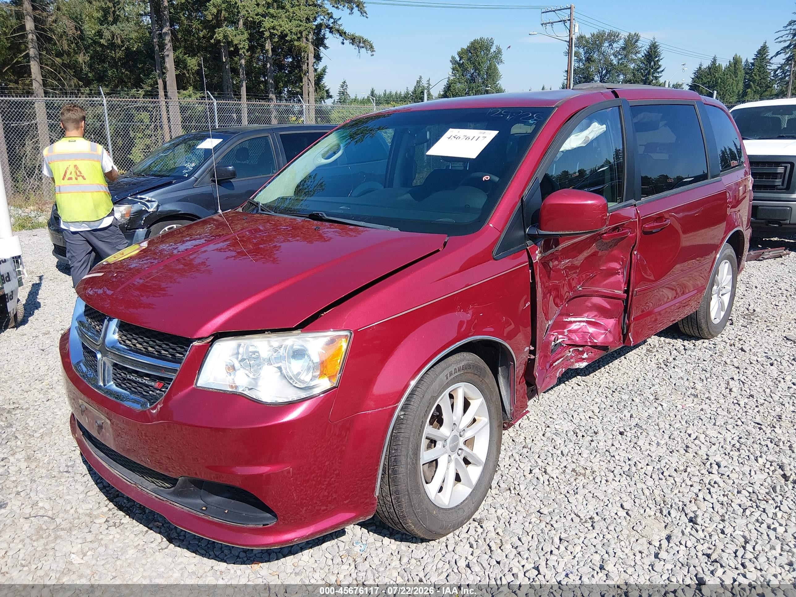 2014 Dodge Grand Caravan Sxt Red vin: 2C4RDGCGXER392284