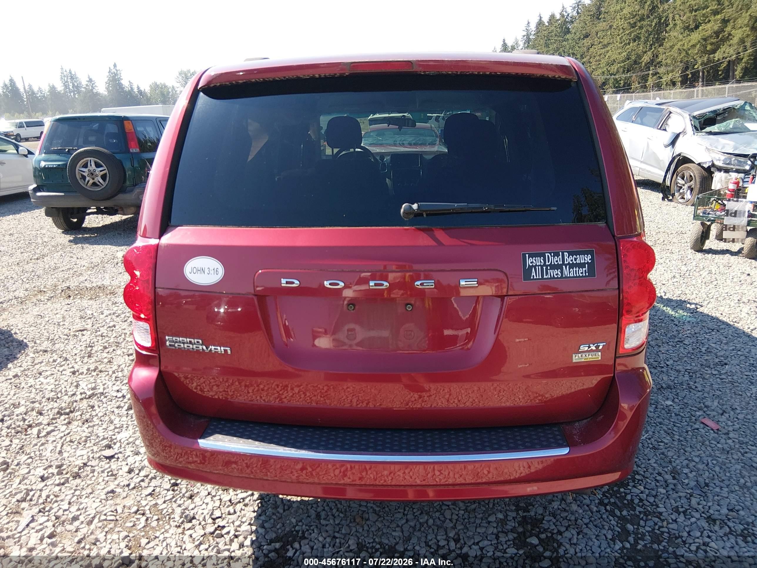 2014 Dodge Grand Caravan Sxt Red vin: 2C4RDGCGXER392284