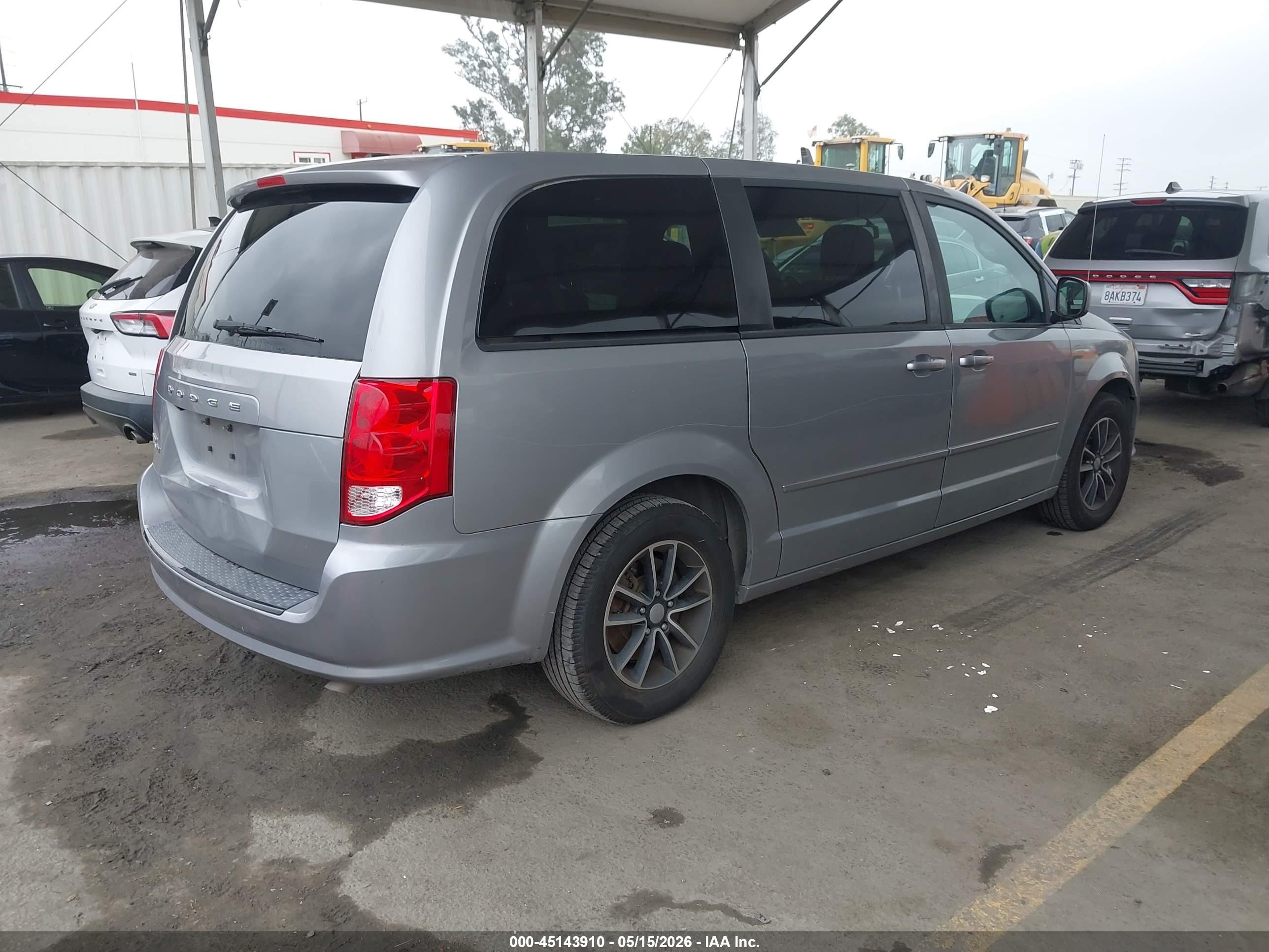 2015 Dodge Grand Caravan Sxt Gray vin: 2C4RDGCGXFR512103