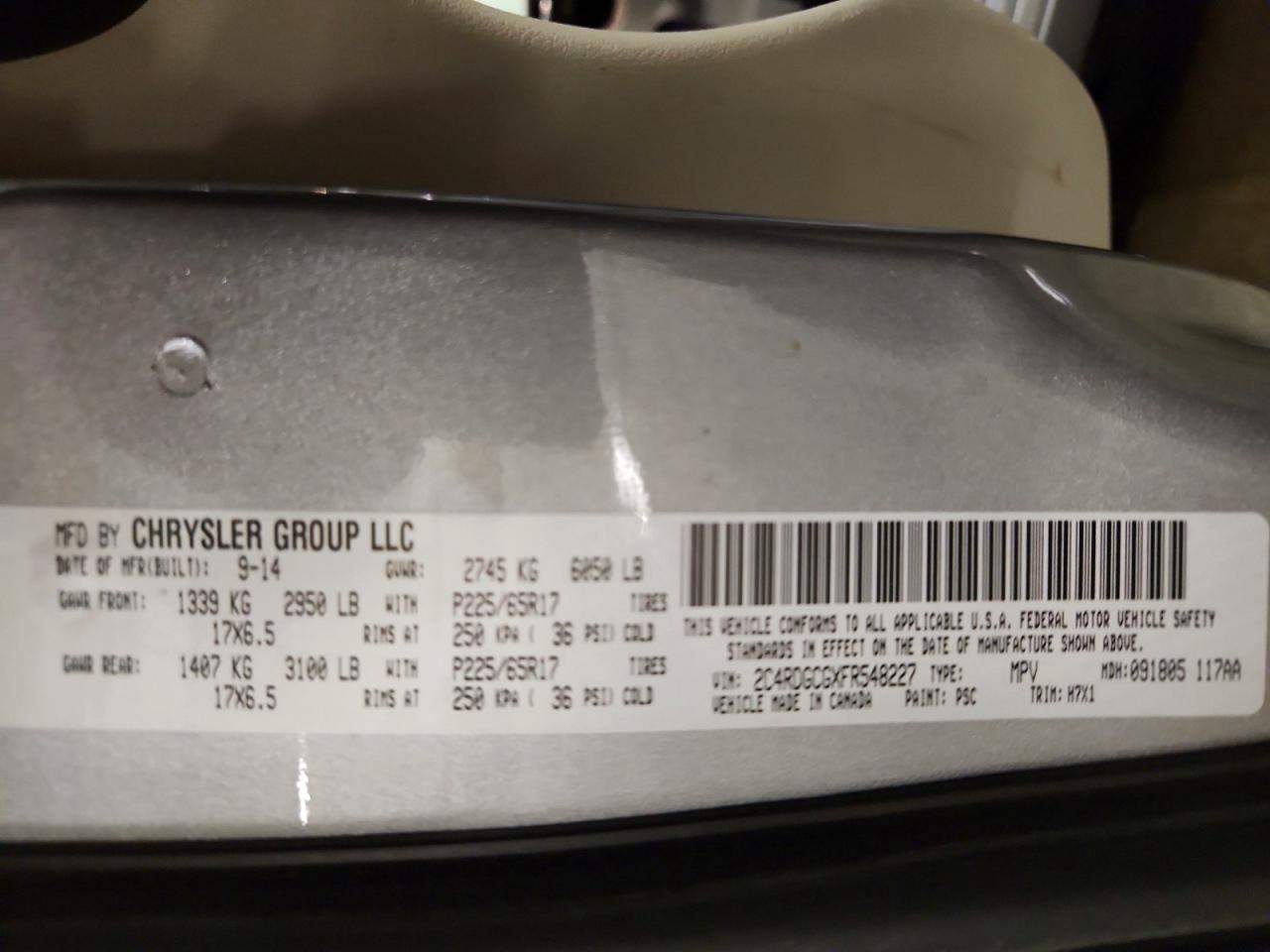 2015 Dodge Grand Caravan Sxt Silver vin: 2C4RDGCGXFR548227