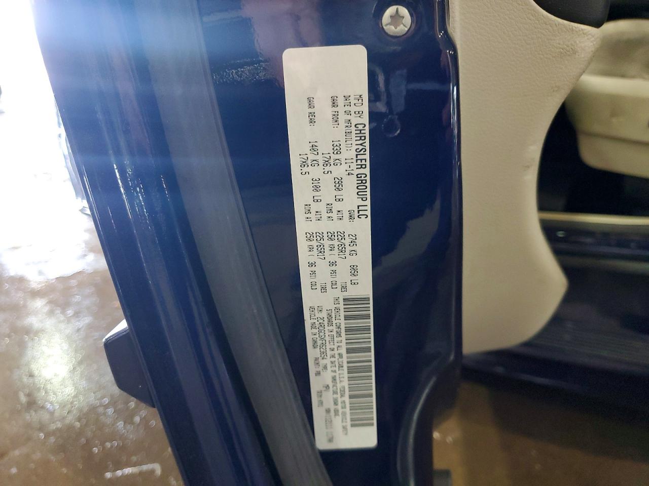 2015 Dodge Grand Caravan Sxt Blue vin: 2C4RDGCGXFR623654