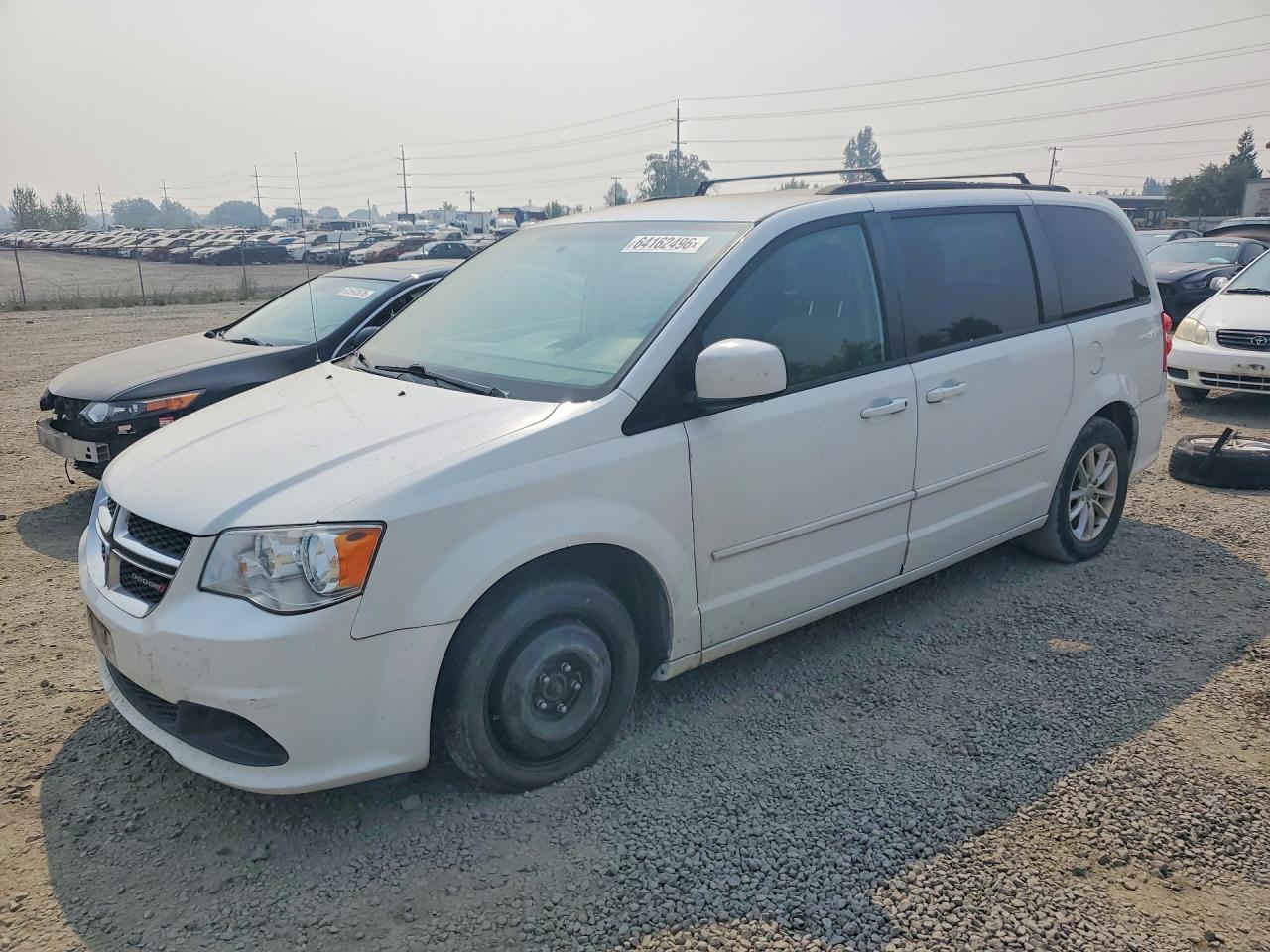 2015 Dodge Caravan Sxt White vin: 2C4RDGCGXGR318091