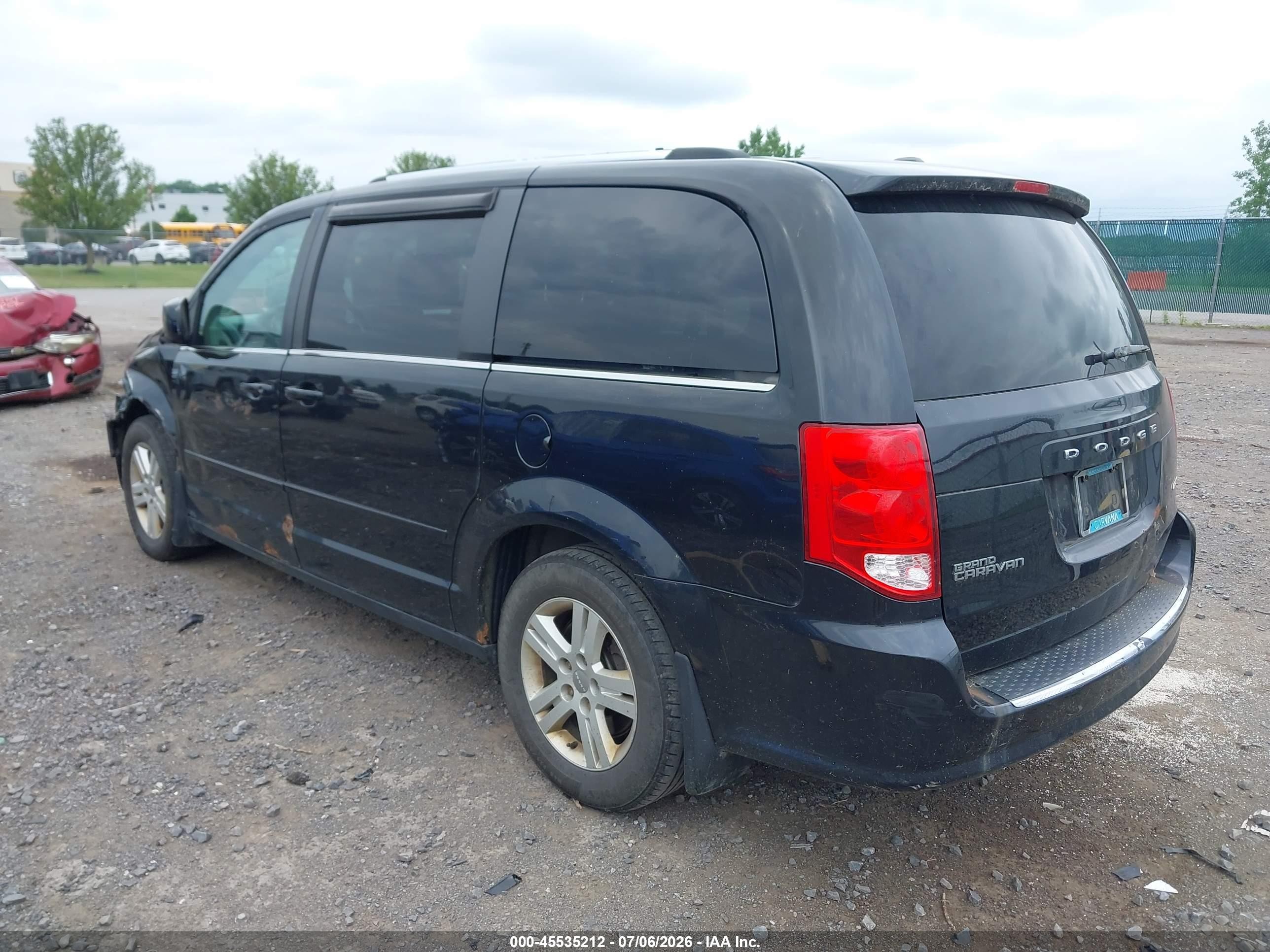 2012 Dodge Grand Caravan Crew Black vin: 2C4RDGDG0CR138000