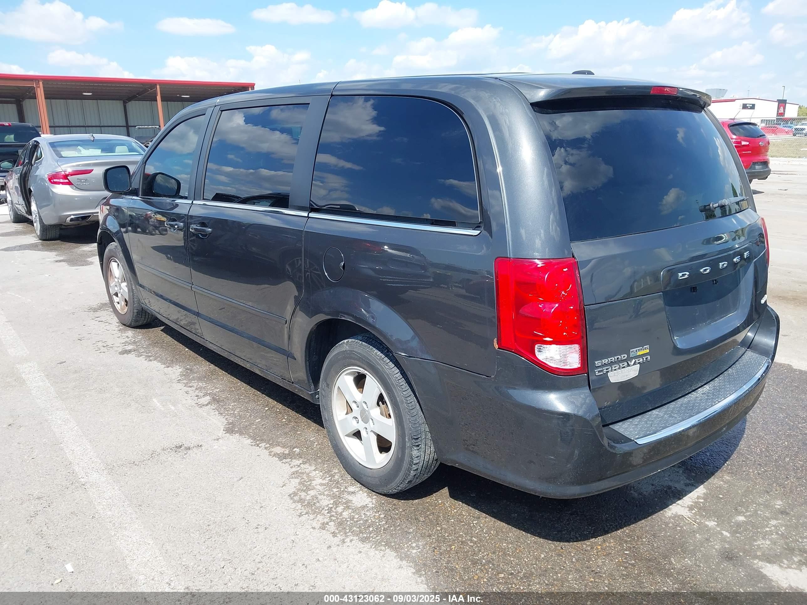 2012 Dodge Grand Caravan Crew Black vin: 2C4RDGDG2CR219550