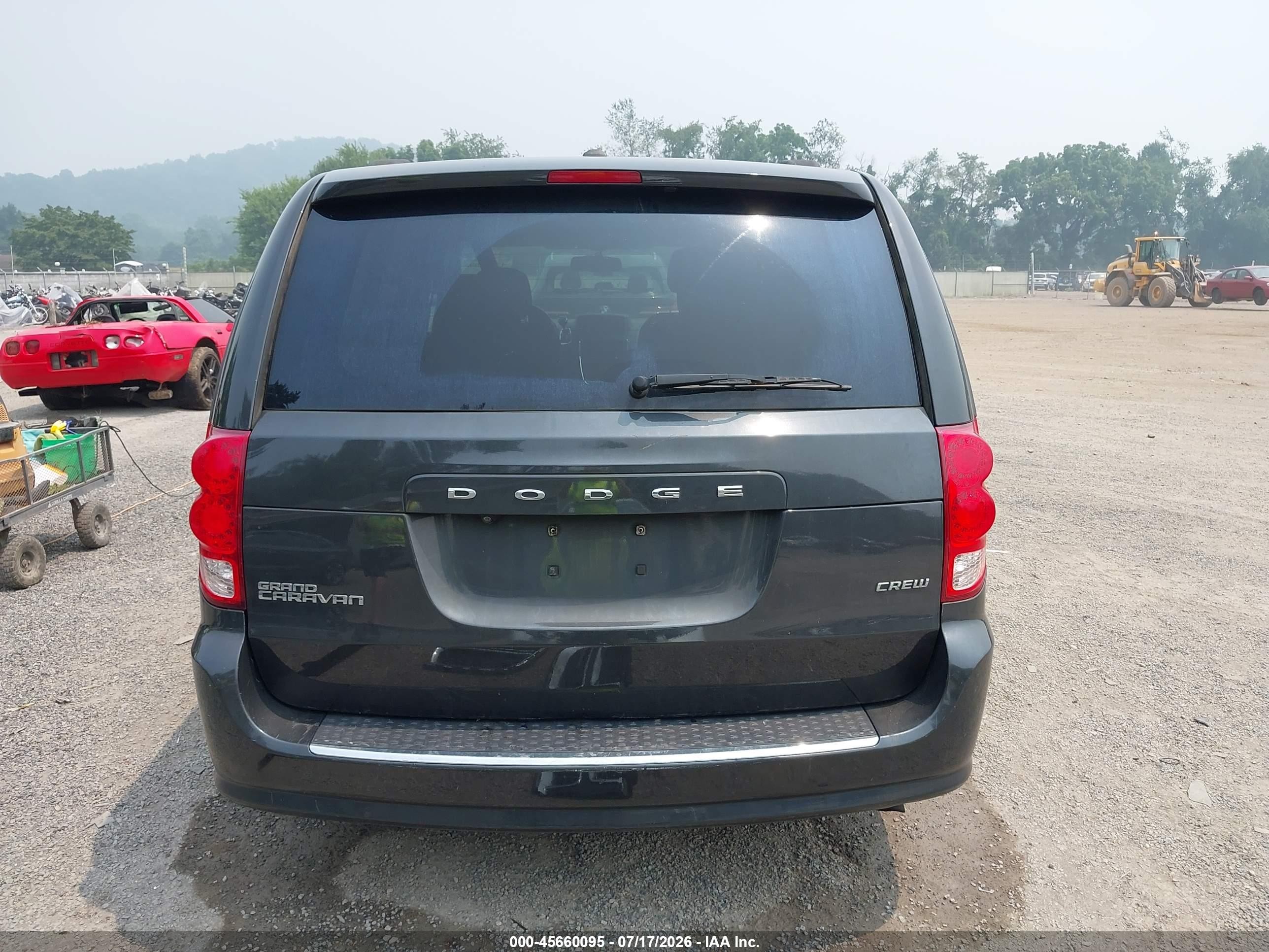 2012 Dodge Grand Caravan Crew Black vin: 2C4RDGDG2CR408618