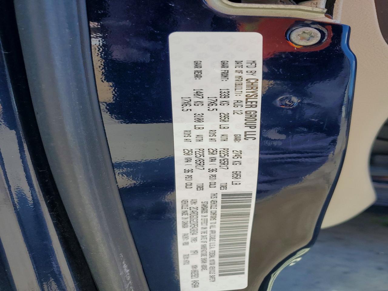 2013 Dodge Grand Caravan Crew Blue vin: 2C4RDGDG2DR543034