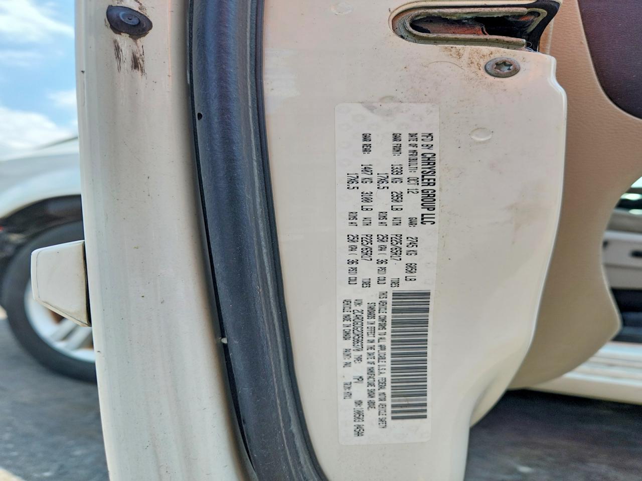 2013 Dodge Grand Caravan Crew White vin: 2C4RDGDG2DR586370