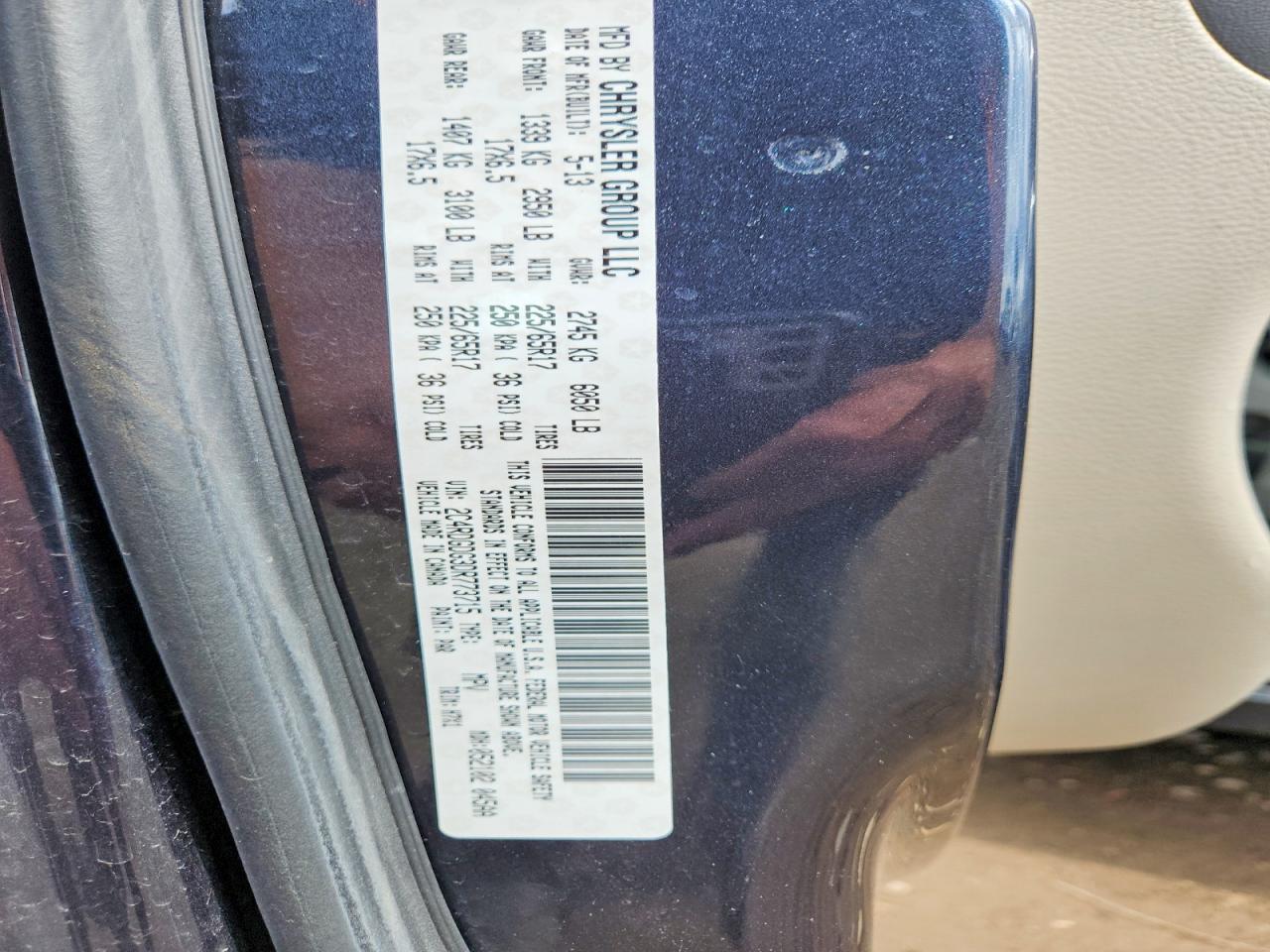 2013 Dodge Grand Caravan Crew Black vin: 2C4RDGDG3DR773715
