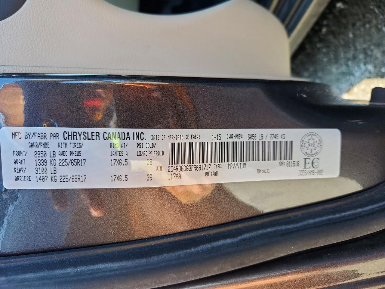2015 Dodge Grand Caravan Crew Silver vin: 2C4RDGDG3FR681717